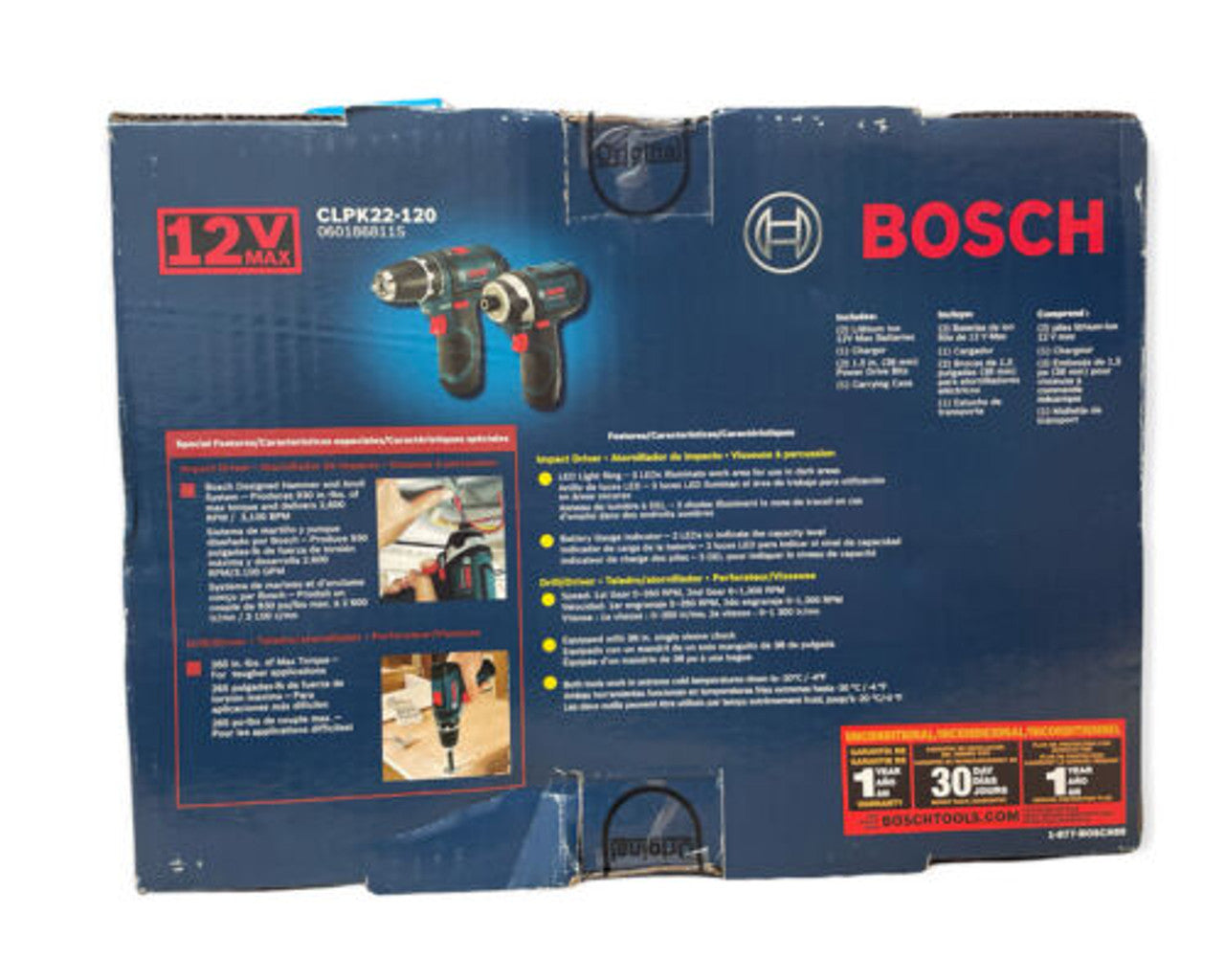Bosch CLPK22-120 12V Cordless Lithium-Ion 3/8 in. Drill Driver and Impact Driver - GOODSZON Discount Store
