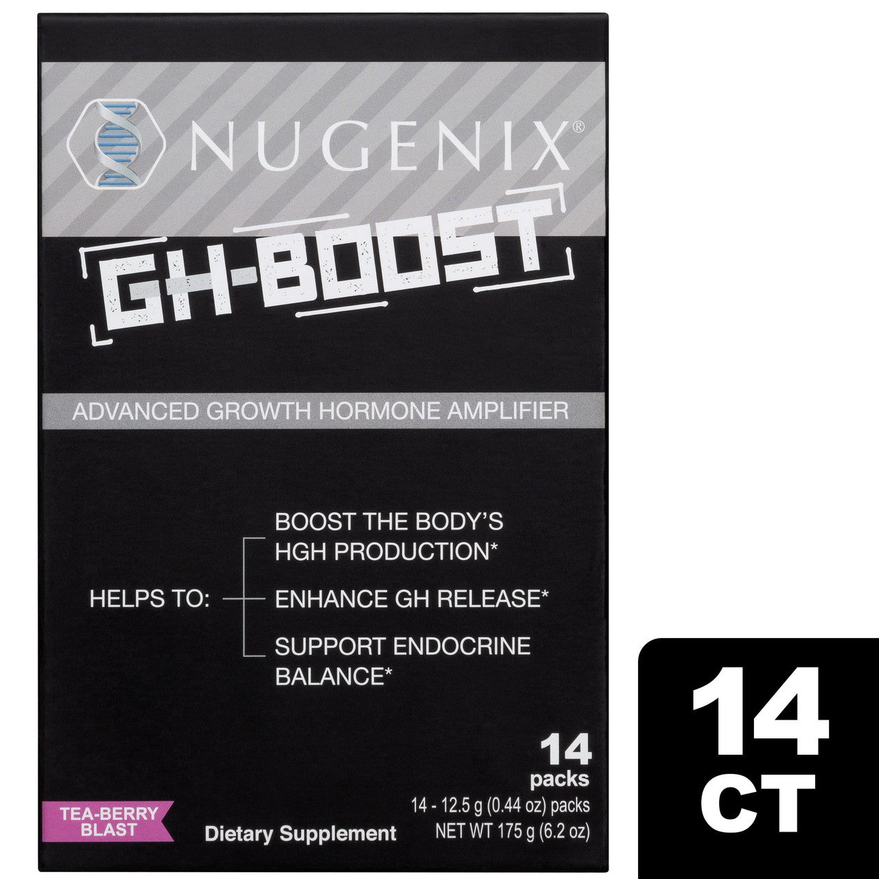 Nugenix GH-Boost, HGH Booster and Sleep Dietary Supplement for Men, Tea-Berry Blast, 14 Count - GOODSZON Discount Store