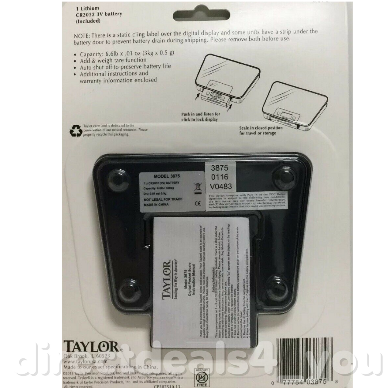 Taylor Digital Pocket Kitchen Scale # 3875 - GOODSZON Discount Store