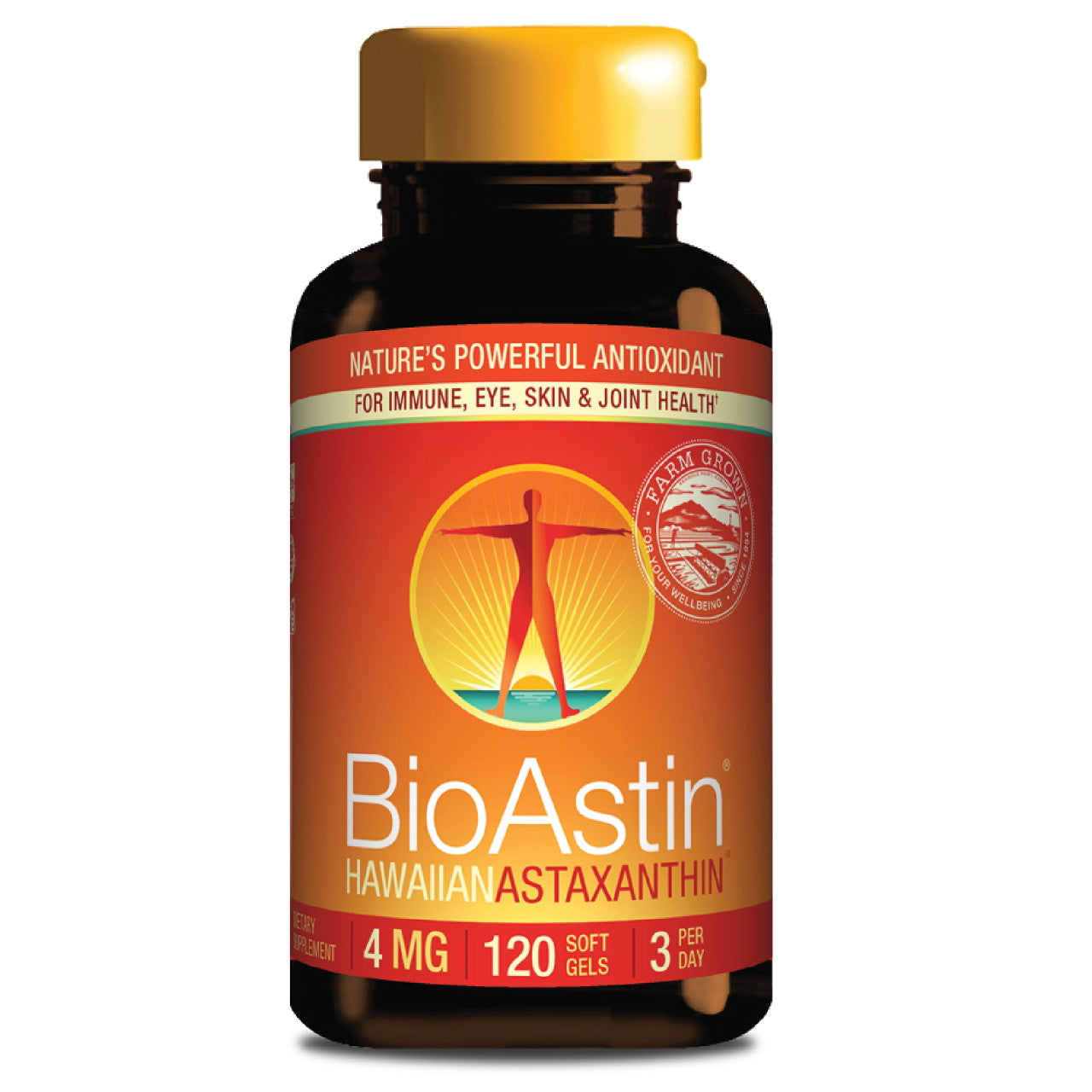Nutrex Hawaii BioAstin Hawaiian Astaxanthin - 4mg, 120 Softgels - Farm-Direct Premium Antioxidant Supplement to Support Eye, Skin, Joint & Immune System Health - Non-GMO & Gluten-Free - GOODSZON Discount Store