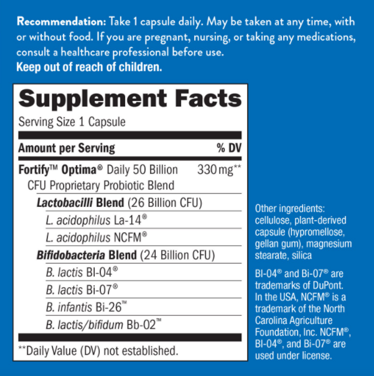 Nature's Way Fortify Optima 50 Billion Daily Probiotic, Probiotic Strains, Supports Digestive and Immune Health, 30 Capsules - GOODSZON Discount Store