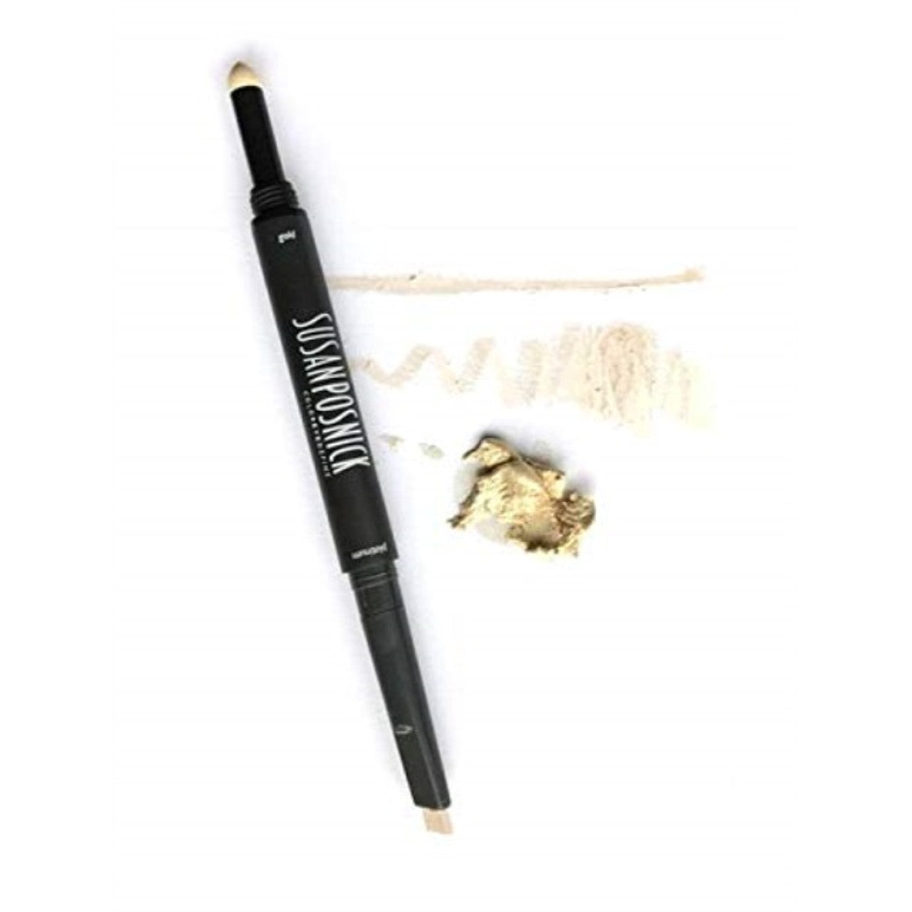 Susan Posnick Cosmetics Eyeliner with Dual Colors and Eyeshadow (Platinum & Gold) – Dual-Ended Angled Pencil & Blendable Self-Dispensing Eye Shadow in Slender Container - GOODSZON Discount Store