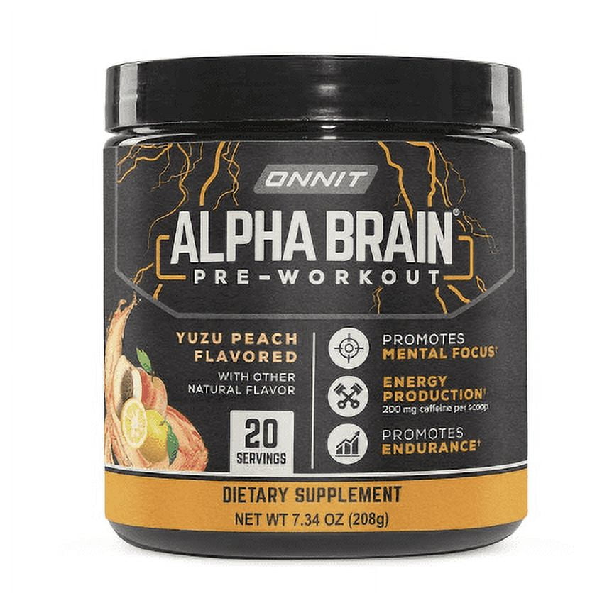 Alpha BRAIN® Pre-Workout - Yuzu Peach - GOODSZON Discount Store