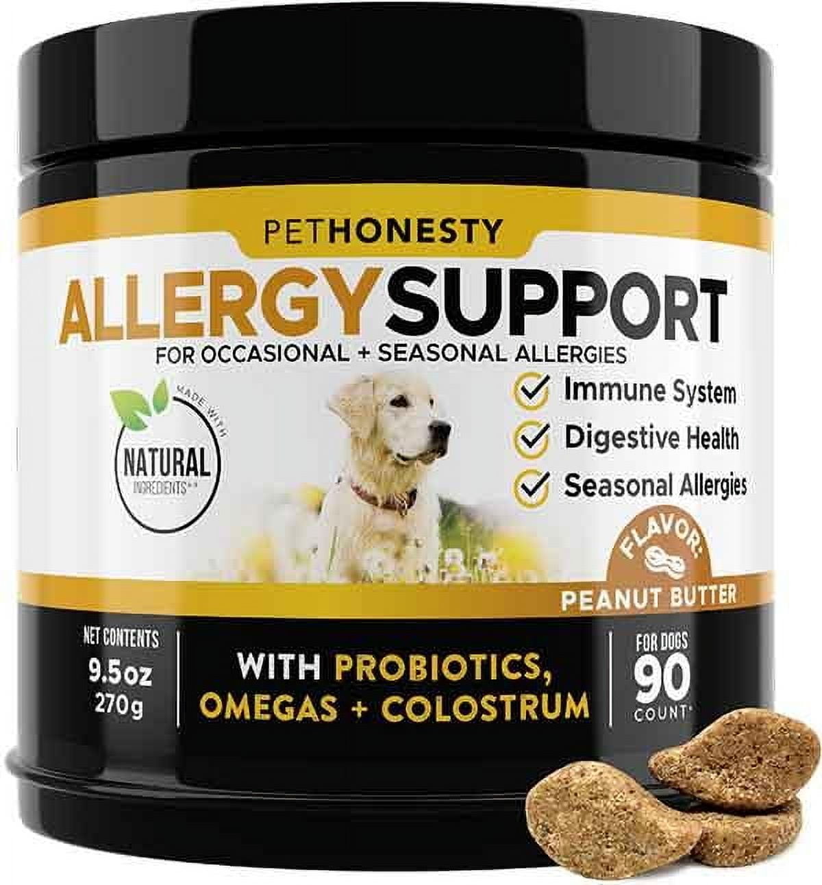 Allergy Support Chews (90 Count - Peanut Butter Flavor) 20.00% Off Auto renew - GOODSZON Discount Store