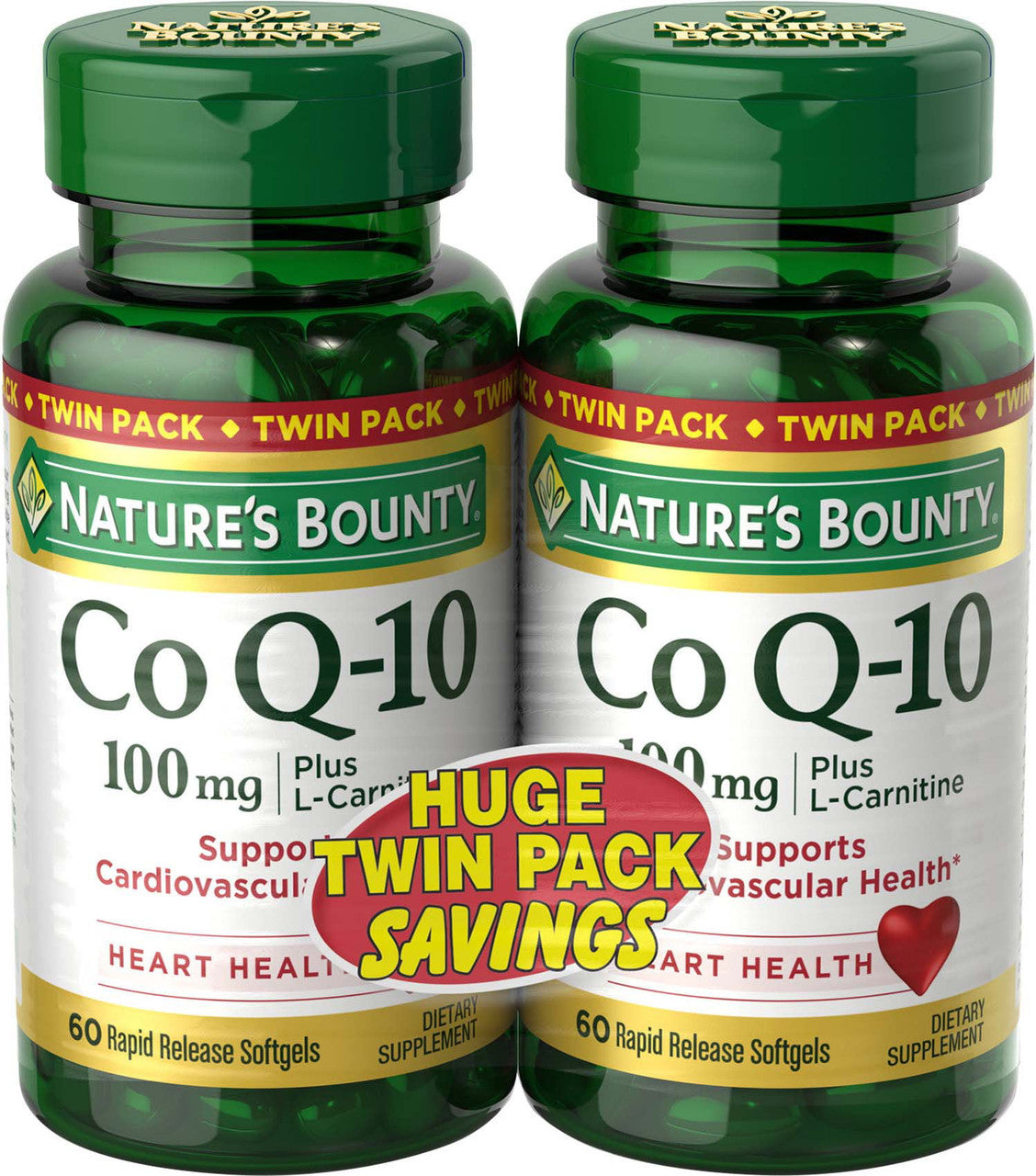 Nature's Bounty Co Q-10 Softgels, 100 Mg, 60 Ct, 2 Pack - GOODSZON Discount Store
