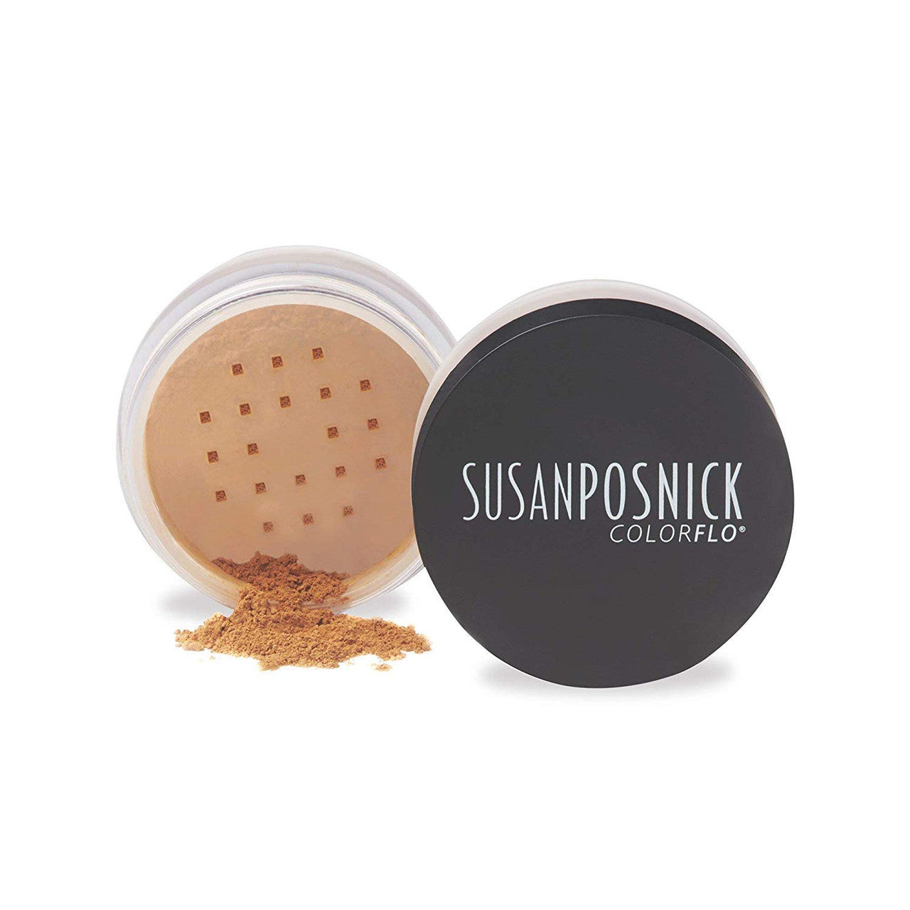 SUSAN POSNICK, COLORFLO: Natural Makeup, Vegan, Cruelty Free, Mineral Powder Foundation & Sun Protection Brush (M9/Caramel) Refillable - GOODSZON Discount Store