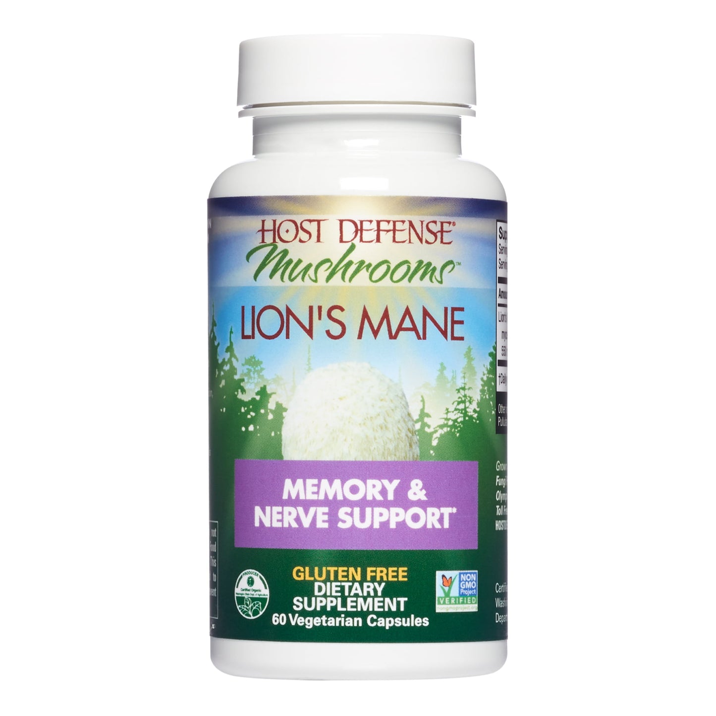 Host Defense, Lion's Mane Capsules, Promotes Mental Clarity, Focus and Memory, Daily Mushroom Supplement, Vegan, Organic, Gluten Free, 60 Capsules (30 Servings) - GOODSZON Discount Store
