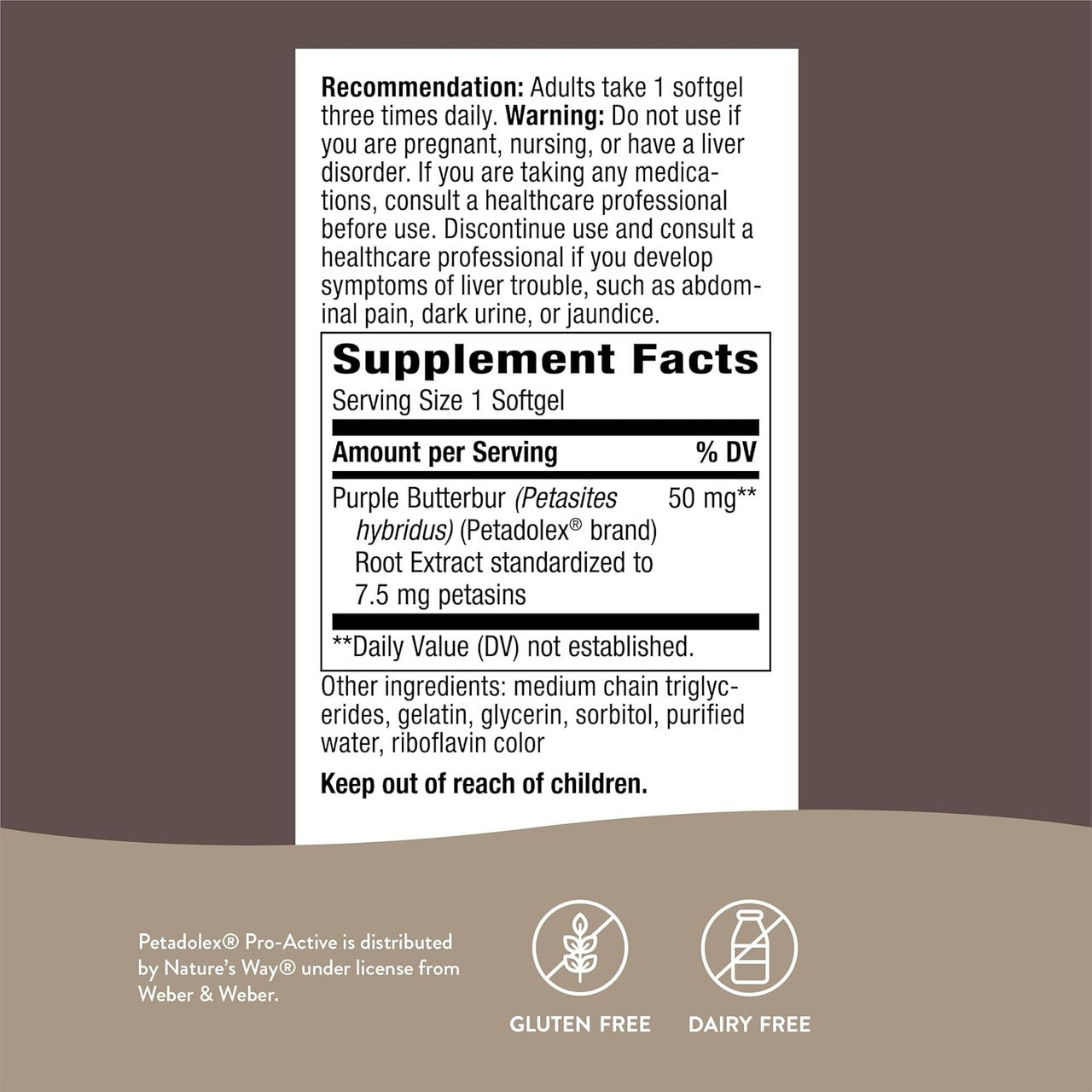 Nature's Way Petadolex Pro-Active, Blood Vessel Health and Relaxation in the Brain with Patented Butterbur*, 60 Softgels - GOODSZON Discount Store