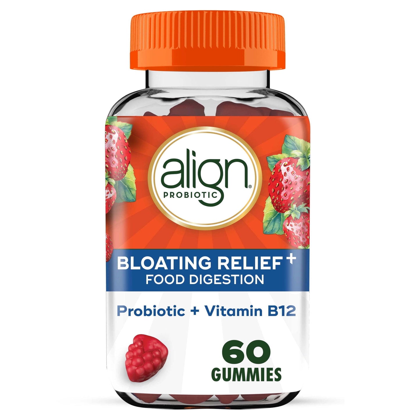 Align Probiotic Gummies Bloating Relief + Food Digestion, Daily Probiotic Supplement, 60 Count - GOODSZON Discount Store