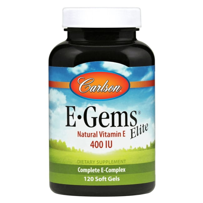 E-Gems Elite, Vitamin E, 268 mg (400 IU), 120 Soft Gels, Carlson - GOODSZON Discount Store