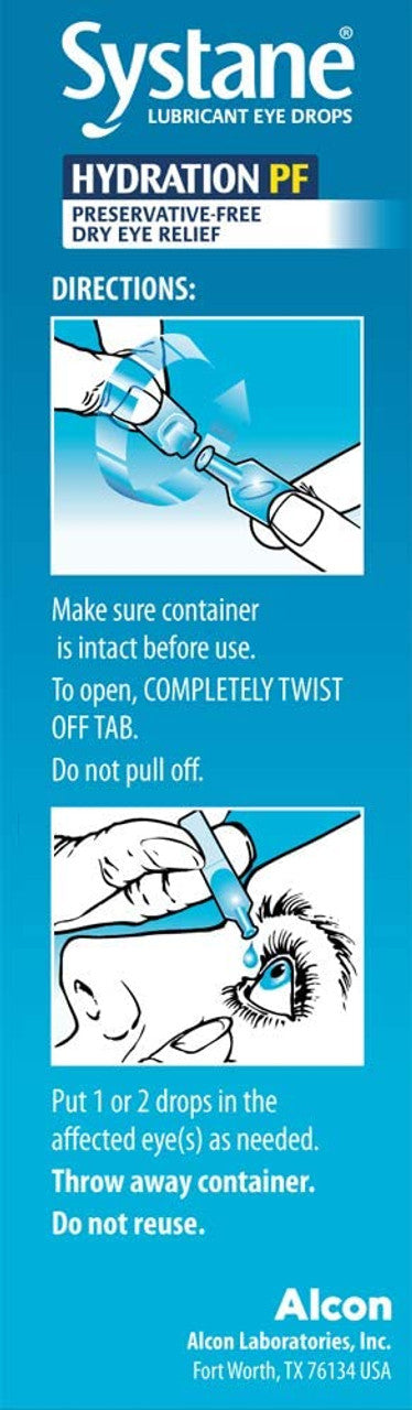 Systane Hydration Preservative Free Dry Eye Care Eye Drops, 30 Vials - GOODSZON Discount Store