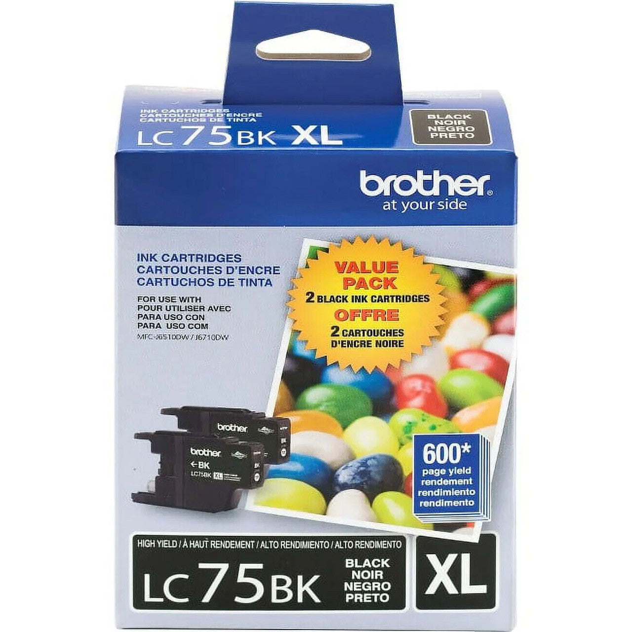 Brother High-Yield LC752PKS Black Toner, 2-Pack - GOODSZON Discount Store