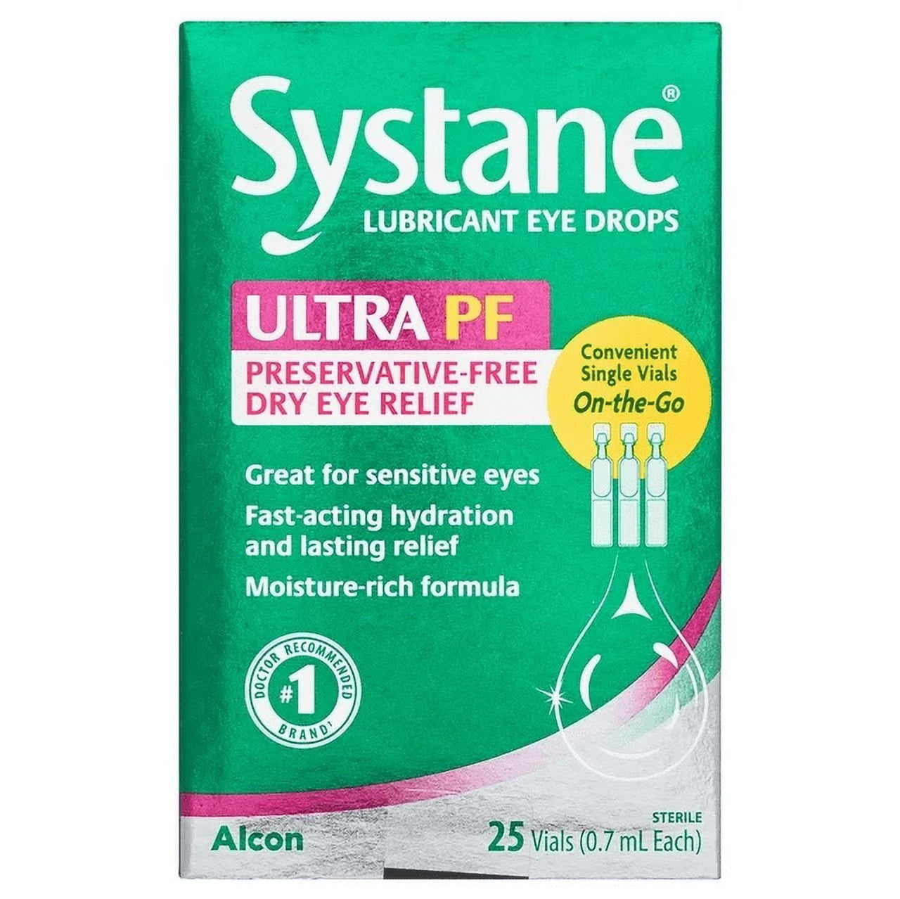 Systane Ultra Lubricant Eye Drops for Dry Eye Symptoms, 25 Preservative-Free Single Use Vials - GOODSZON Discount Store