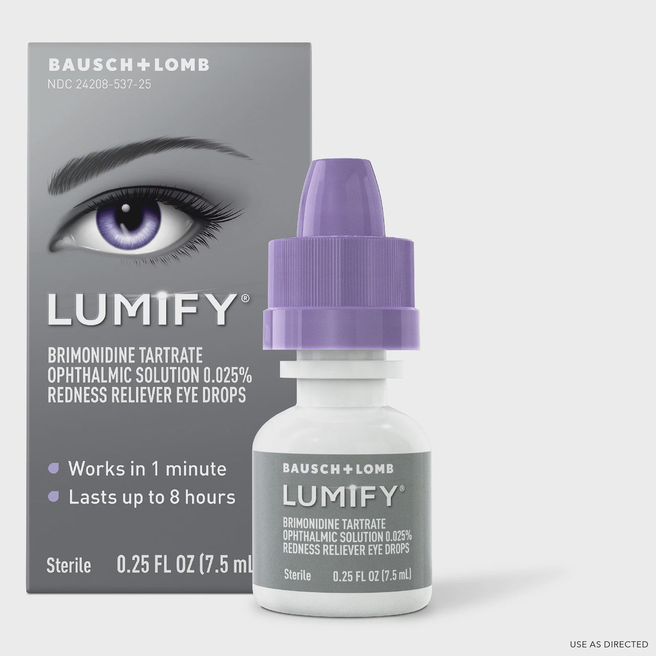 LUMIFY® Redness Reliever Eye Drops (Brimonidine Tartrate Ophthalmic Solution 0.025%) – from Bausch + Lomb, 0.25 Fl. Oz. (7.5 mL) - GOODSZON Discount Store