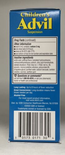 Advil Children's Ibuprofen Oral Suspension - Grape- 4 oz Pack 3 Exp 2026 - GOODSZON Discount Store