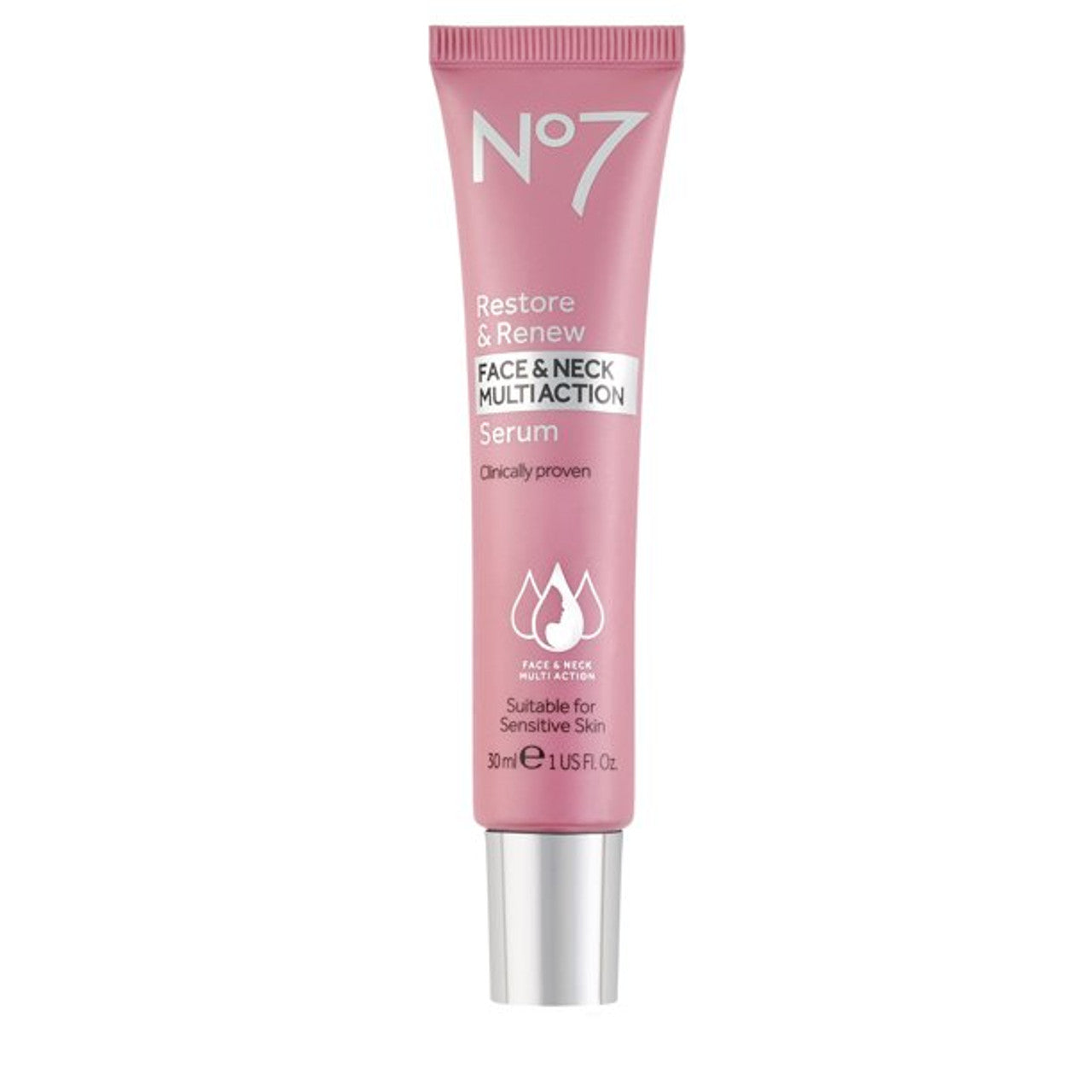 No7 Restore & Renew Face & Neck Multi Action Serum - 1 fl oz - GOODSZON Discount Store