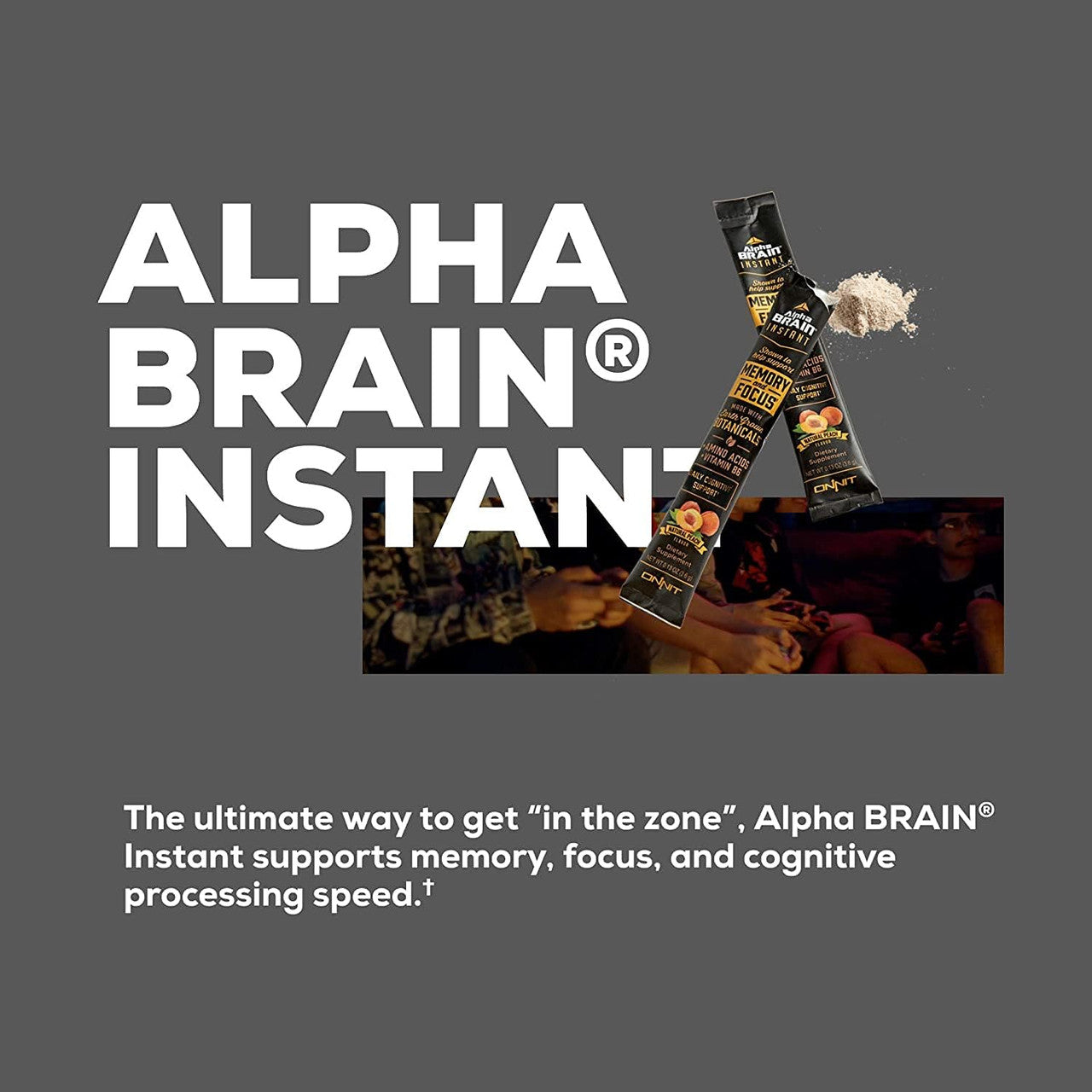 Alpha Brain Instant, Memory & Focus, Peach, 30 Packets, 0.13 oz (3.6 g) Each, Onnit - GOODSZON Discount Store