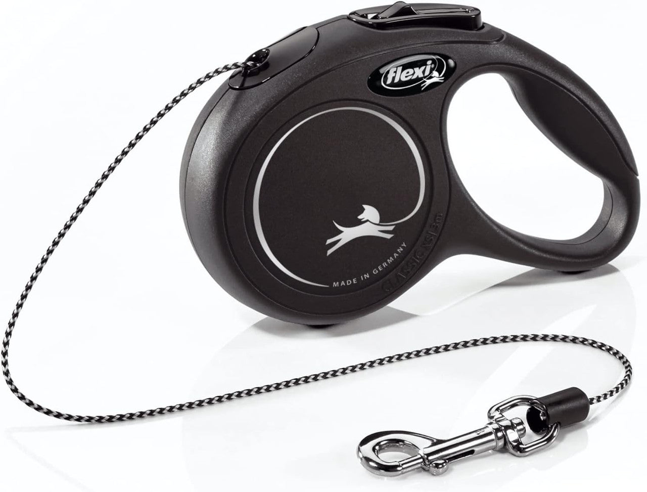 Flexi New Classic Retractable Cord Leash - Black