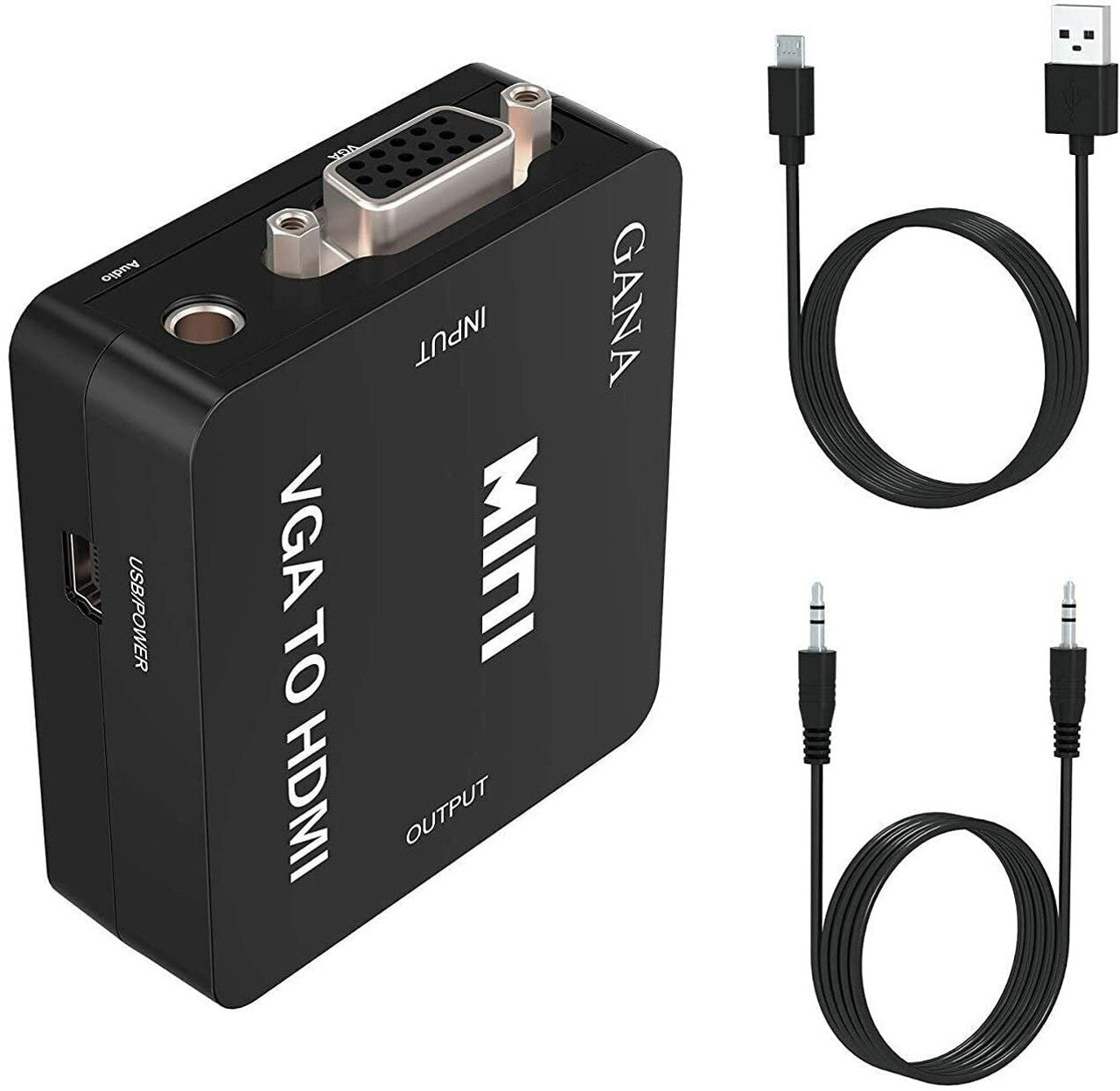 VGA to HDMI GANA 1080P Full HD Mini VGA to HDMI Audio Video Converter Adapter - GOODSZON Discount Store