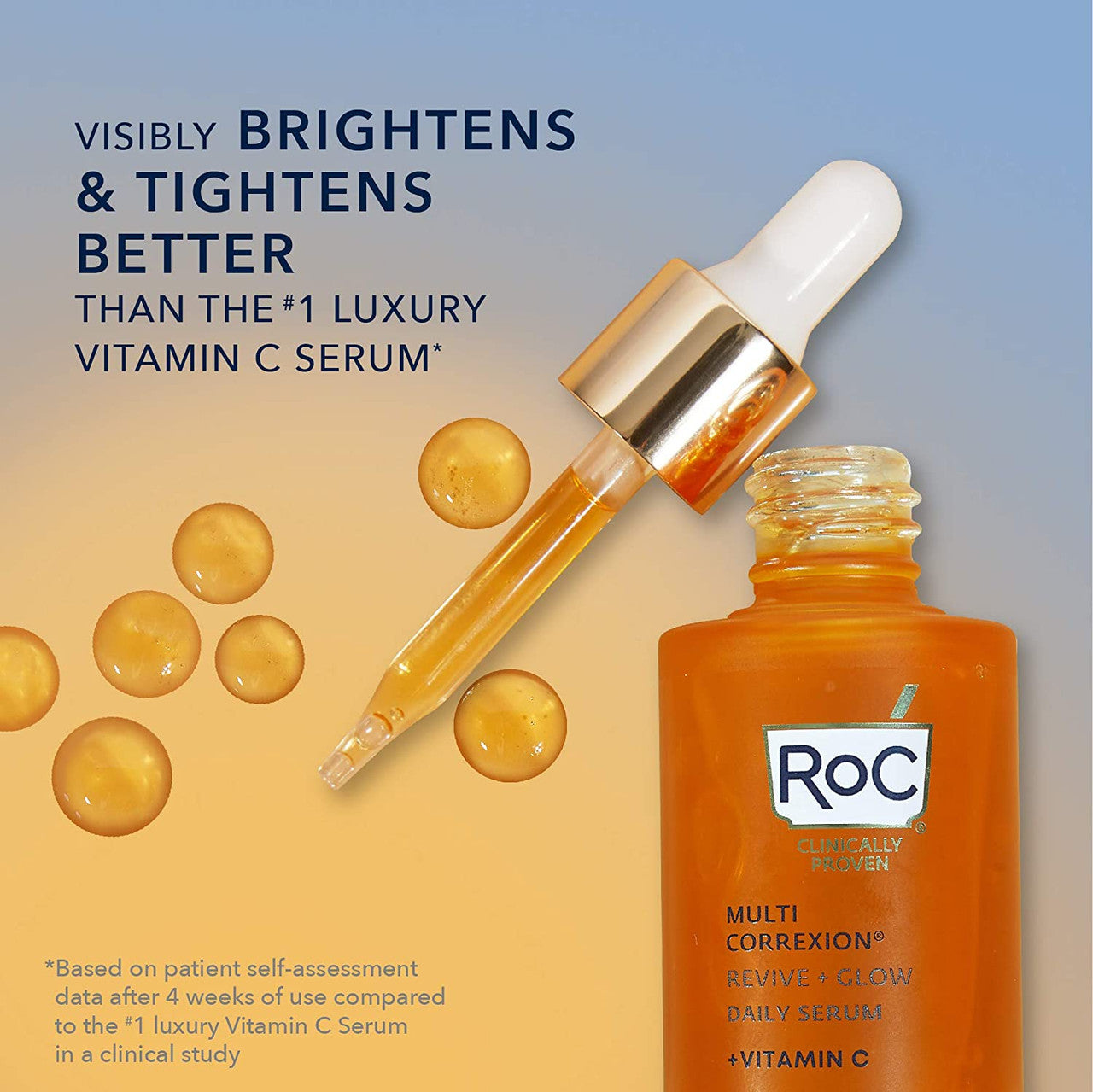 RoC Multi Correxion Brightening Anti-Aging Serum with Vitamin C, for Dark Spots & Uneven Tone, 1.0 oz - GOODSZON Discount Store