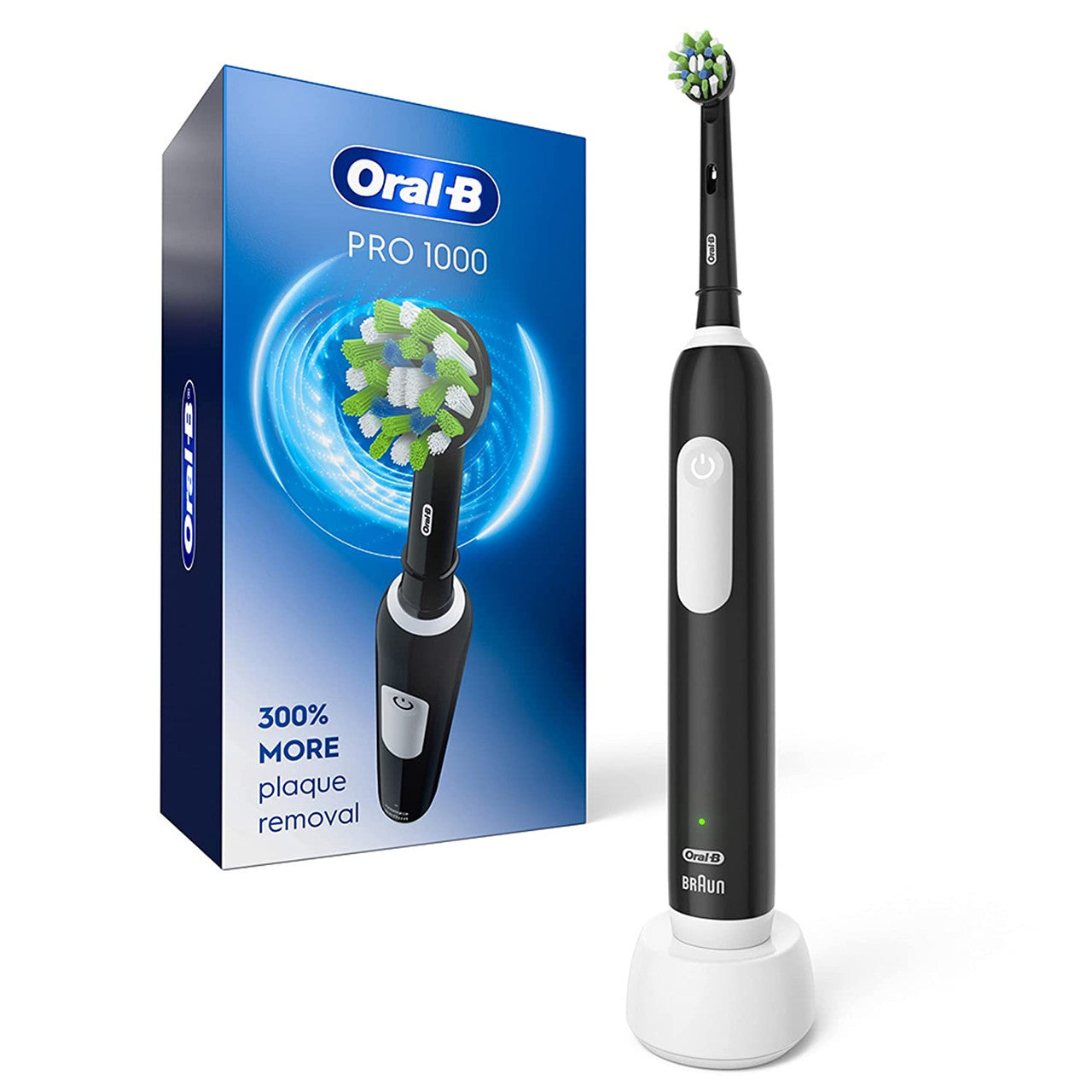 Oral-B Pro 1000 Electric Toothbrush with (1) Brush Head, Rechargeable, Black - GOODSZON Discount Store