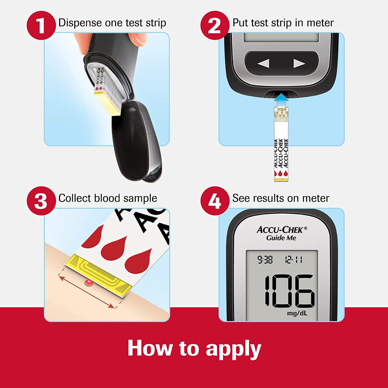 Accu-Chek Guide Test Strips for Diabetic Blood Glucose Testing (Pack of 50) - GOODSZON Discount Store