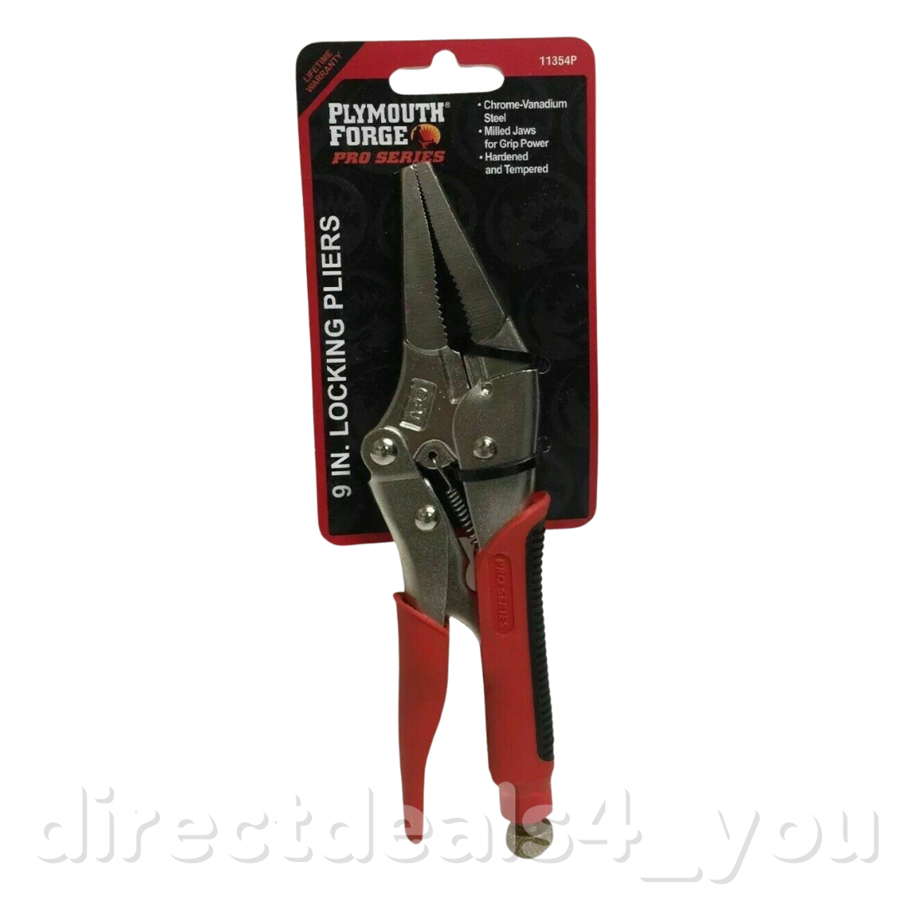 Plymouth Forge Locking Pliers Milled Jaws Steel Pro Series 9in Pack of 3 - GOODSZON Discount Store