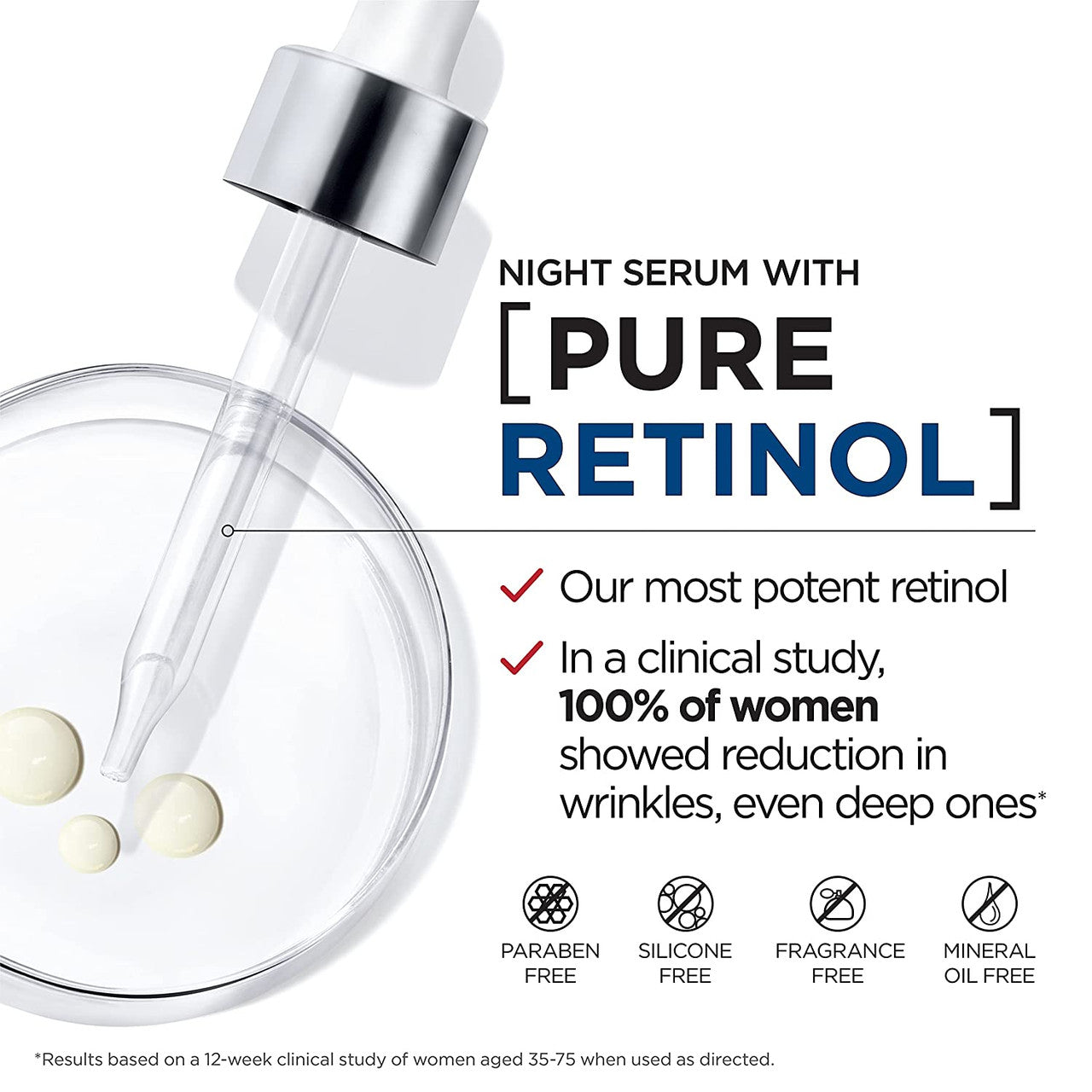 L'Oreal Paris Revitalift Pure Retinol Night Face Serum, 1 fl oz - GOODSZON Discount Store