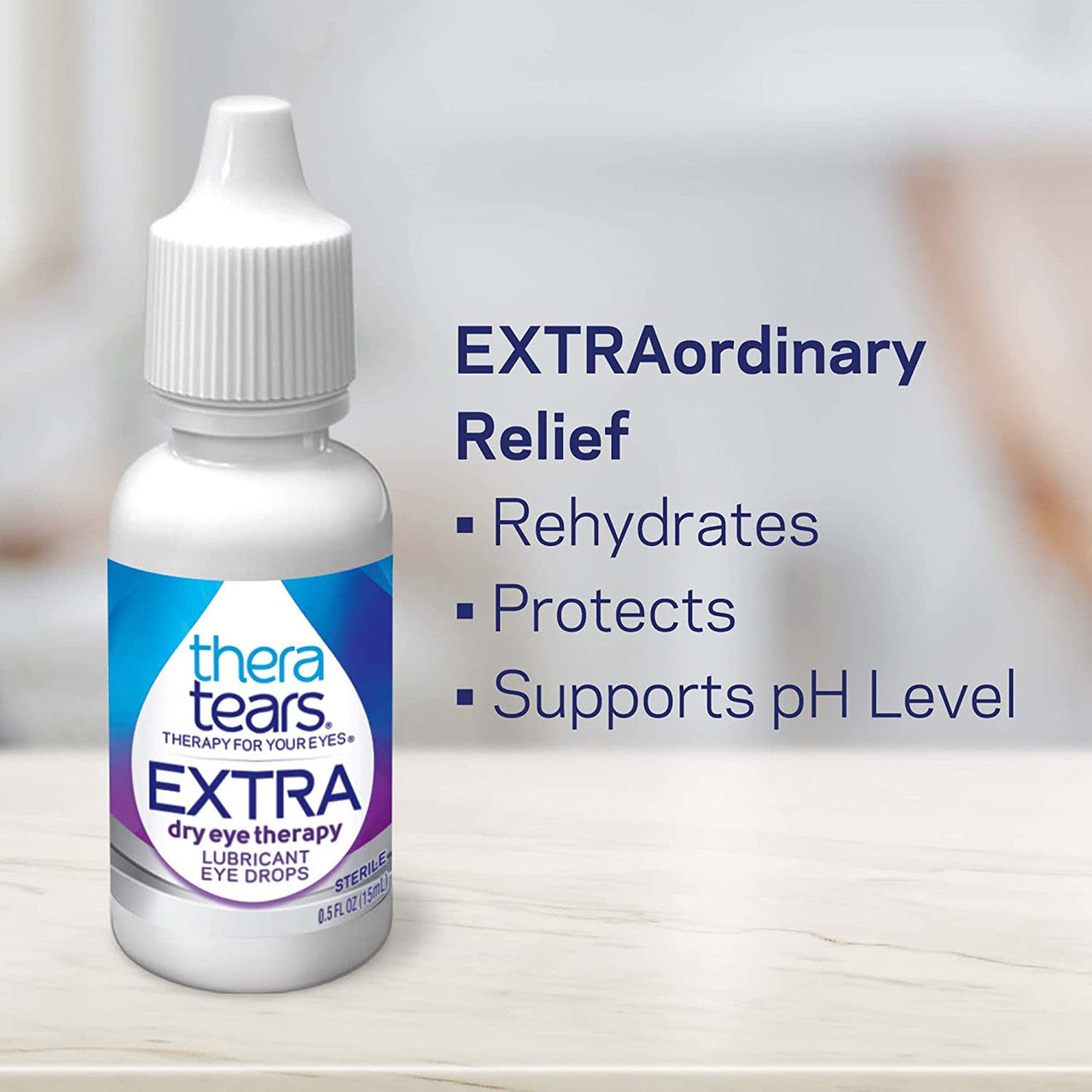 TheraTears Eye Drops, Extra Moisturizing Eye Drops, 0.5 fl oz, 2 Pack - GOODSZON Discount Store