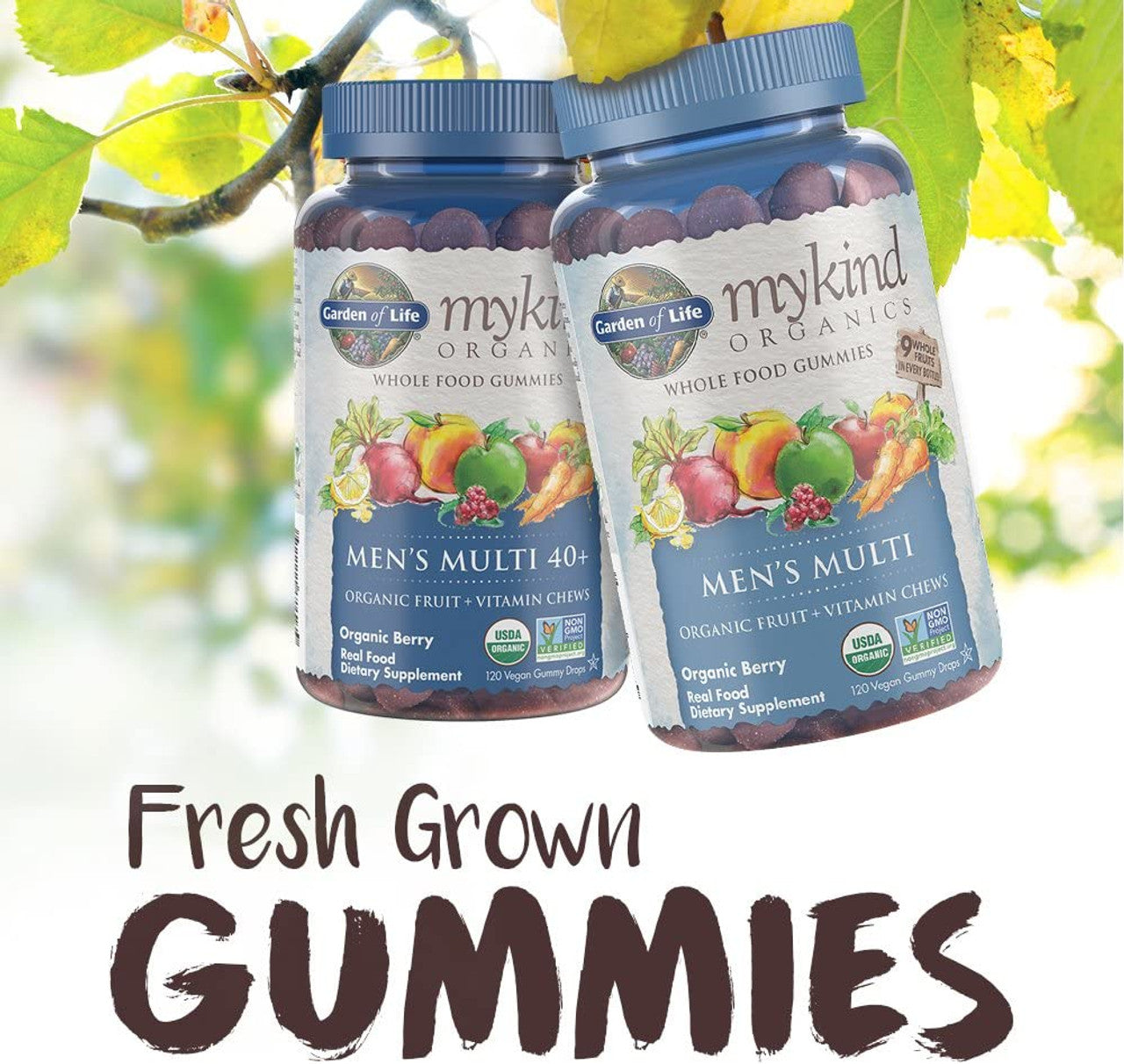 Garden of Life MyKind Organics Men's Multi, Organic Berry, 120 Vegan Gummy Drops - GOODSZON Discount Store