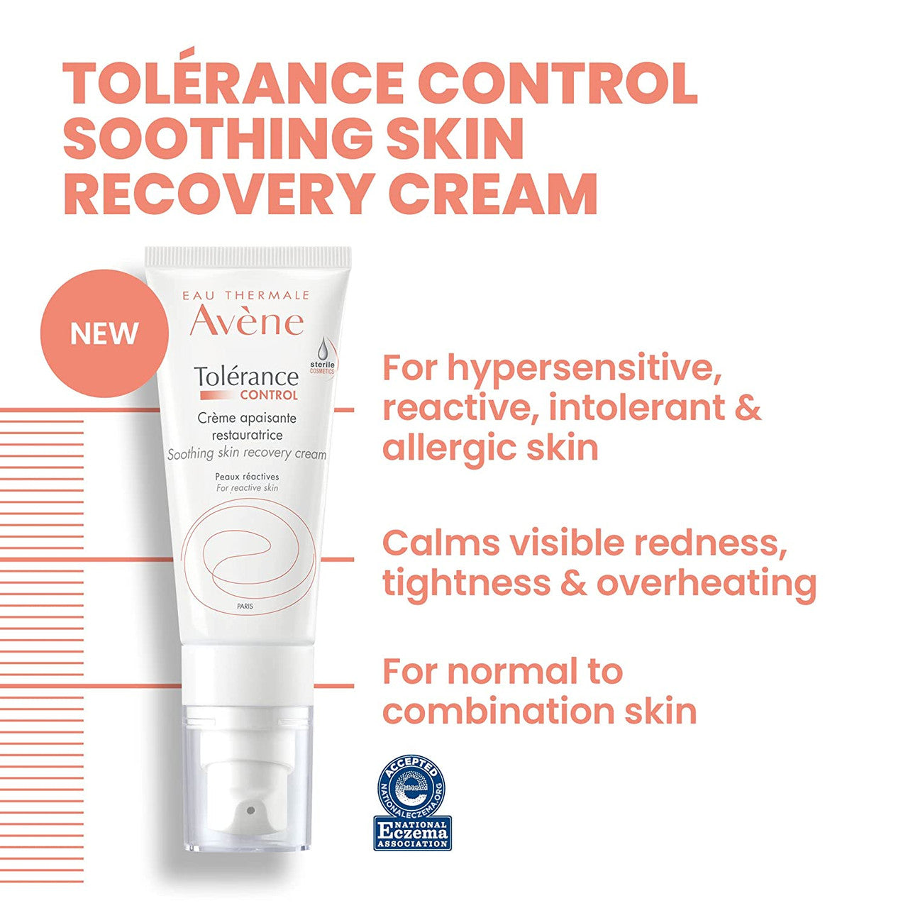 Avene Tolerance Control Soothing Skin Recovery cream 40ml - GOODSZON Discount Store