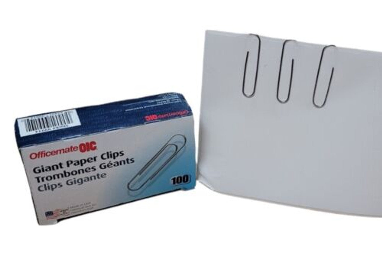 Officemate Oic Giant Paper Clips Giant 100 / Box Silver (OIC99914) Pack 2 - GOODSZON Discount Store