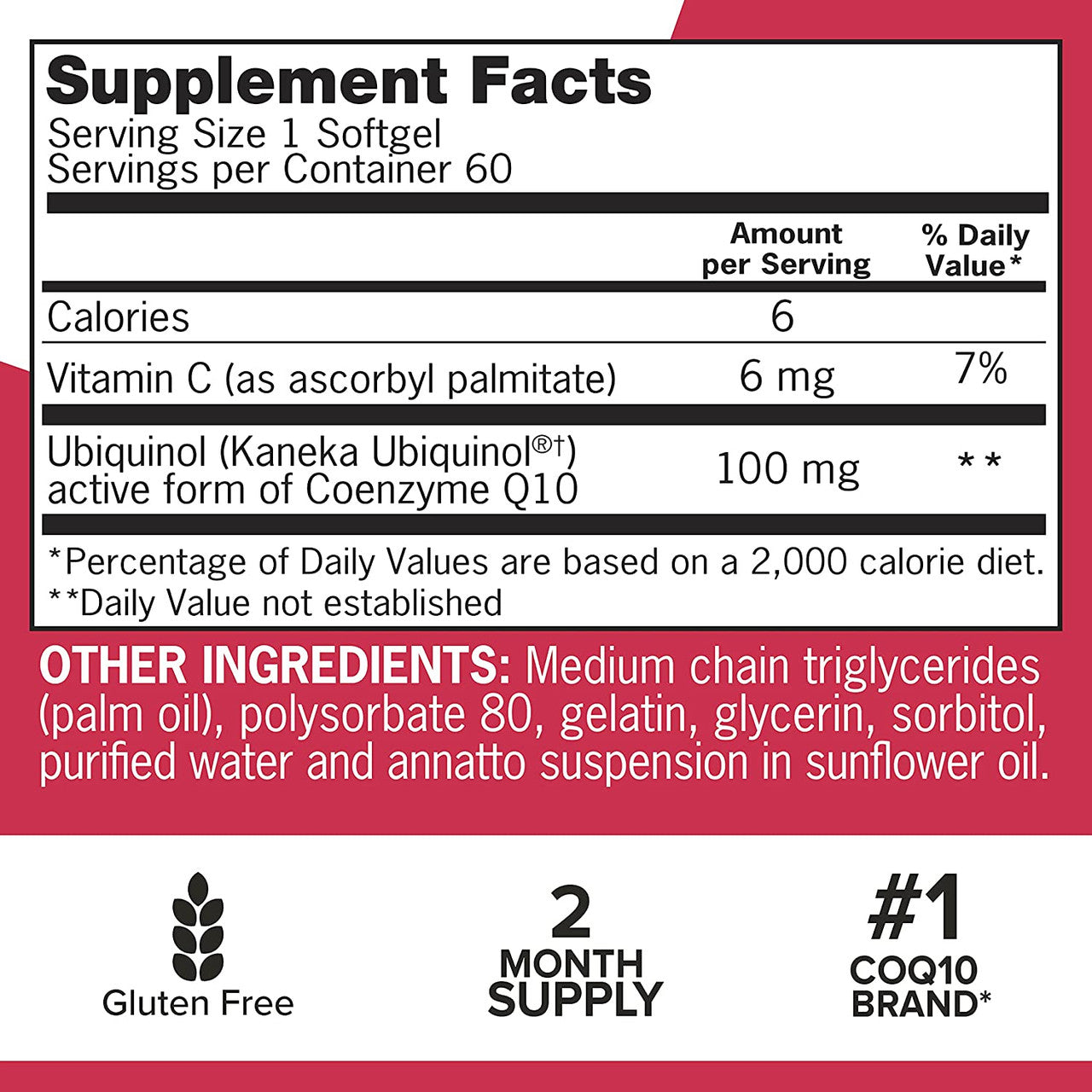 Qunol Mega Ubiquinol CoQ10 Softgels (60 Count) with Superior Absorption, Antioxidant for Heart Health, Active Form of Coenzyme Q10, 100mg Supplement - GOODSZON Discount Store