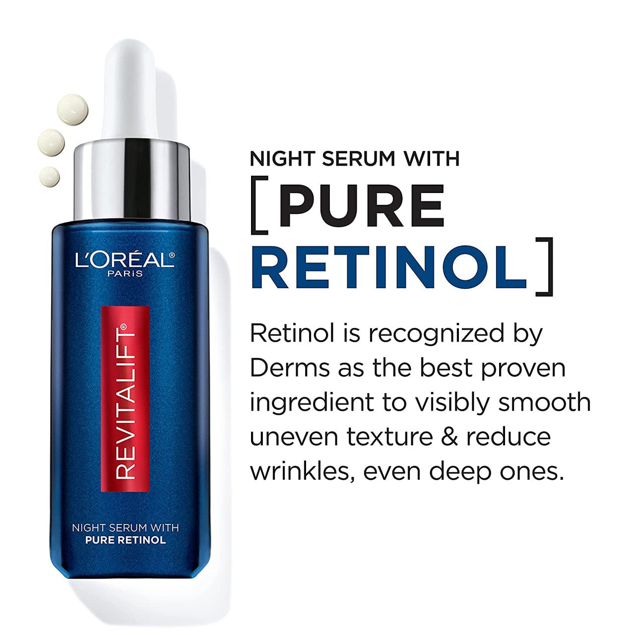L'Oreal Paris Revitalift Pure Retinol Night Face Serum, 1 fl oz - GOODSZON Discount Store