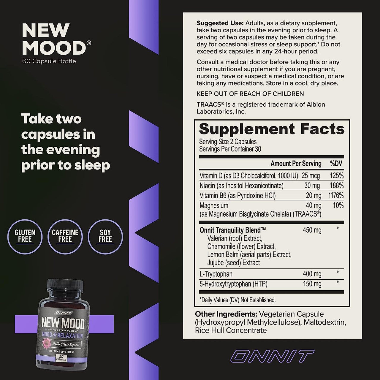 Onnit Labs New Mood 60ct - GOODSZON Discount Store