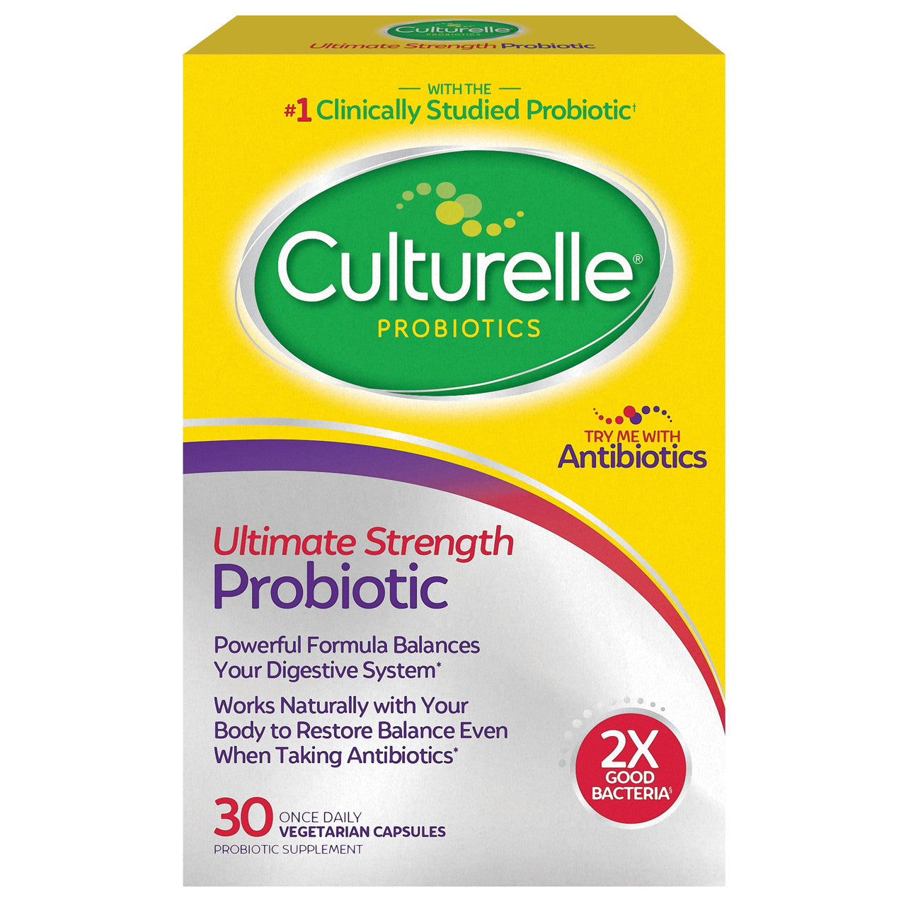 Culturelle Ultimate Strength Unisex Probiotic Supplement with 20 Billion CFUs, 30ct - GOODSZON Discount Store