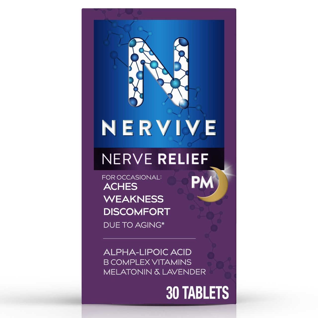 Nervive Nerve Relief, Alpha Lipoic Acid, Vitamin B12, B6, B1, 30 Tablets - GOODSZON Discount Store