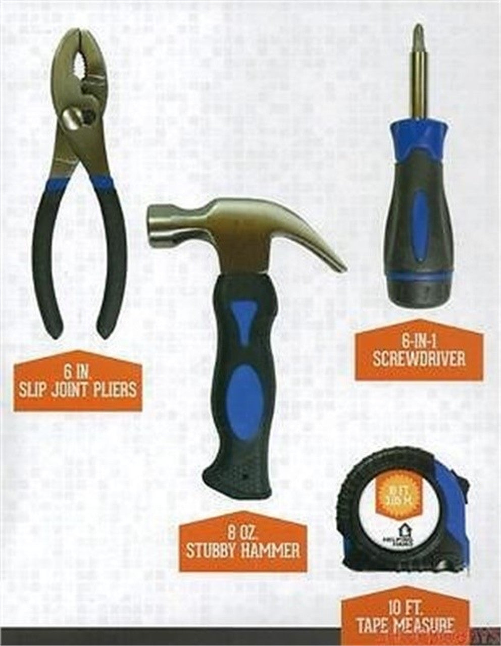 Helping Hand 4-Piece Tool Kit With Tote Pouch, Black - GOODSZON Discount Store