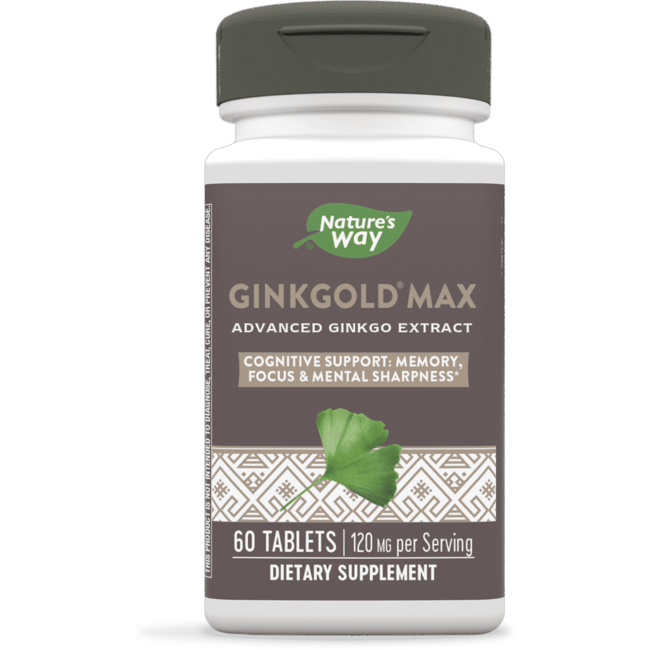 Nature's Way Ginkgold Max Advanced Ginkgo Extract for Mental Sharpness*, 1x Daily, 120 mg, 60 Count - GOODSZON Discount Store