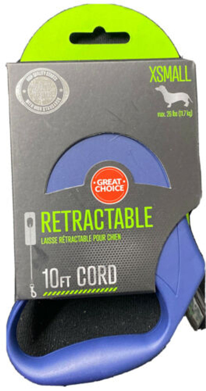 GREAT CHOICE Retractable 10ft Cord Dog Walker Leash-Blue-Xsmall - GOODSZON Discount Store