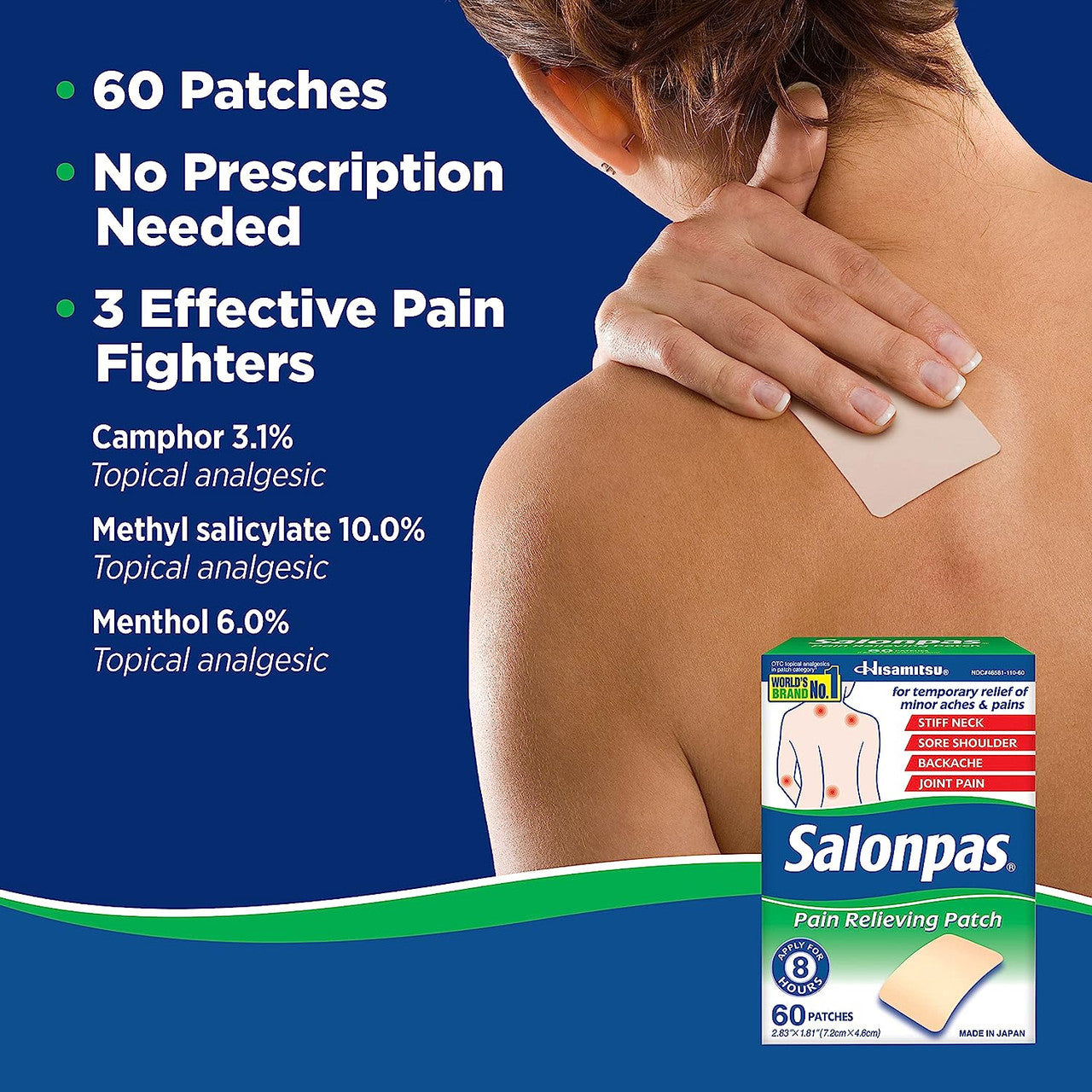 Salonpas Pain Relieving Patch 60 pc Exp 2025 - GOODSZON Discount Store