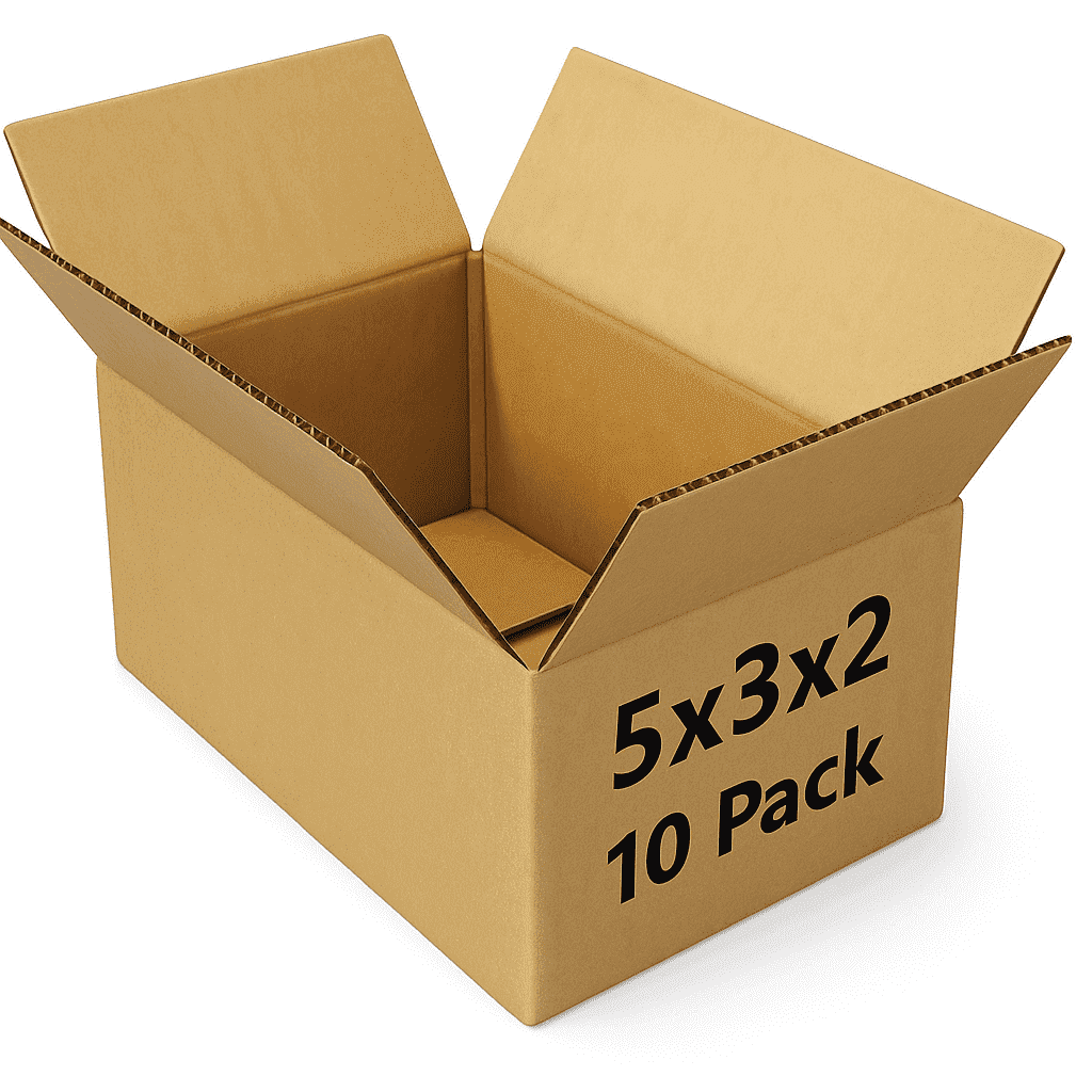 5x3x2 inch 10 Pack Small Shipping Box Mailers, Brown Corrugated Cardboard Packaging Storage Boxes - GOODSZON Discount Store