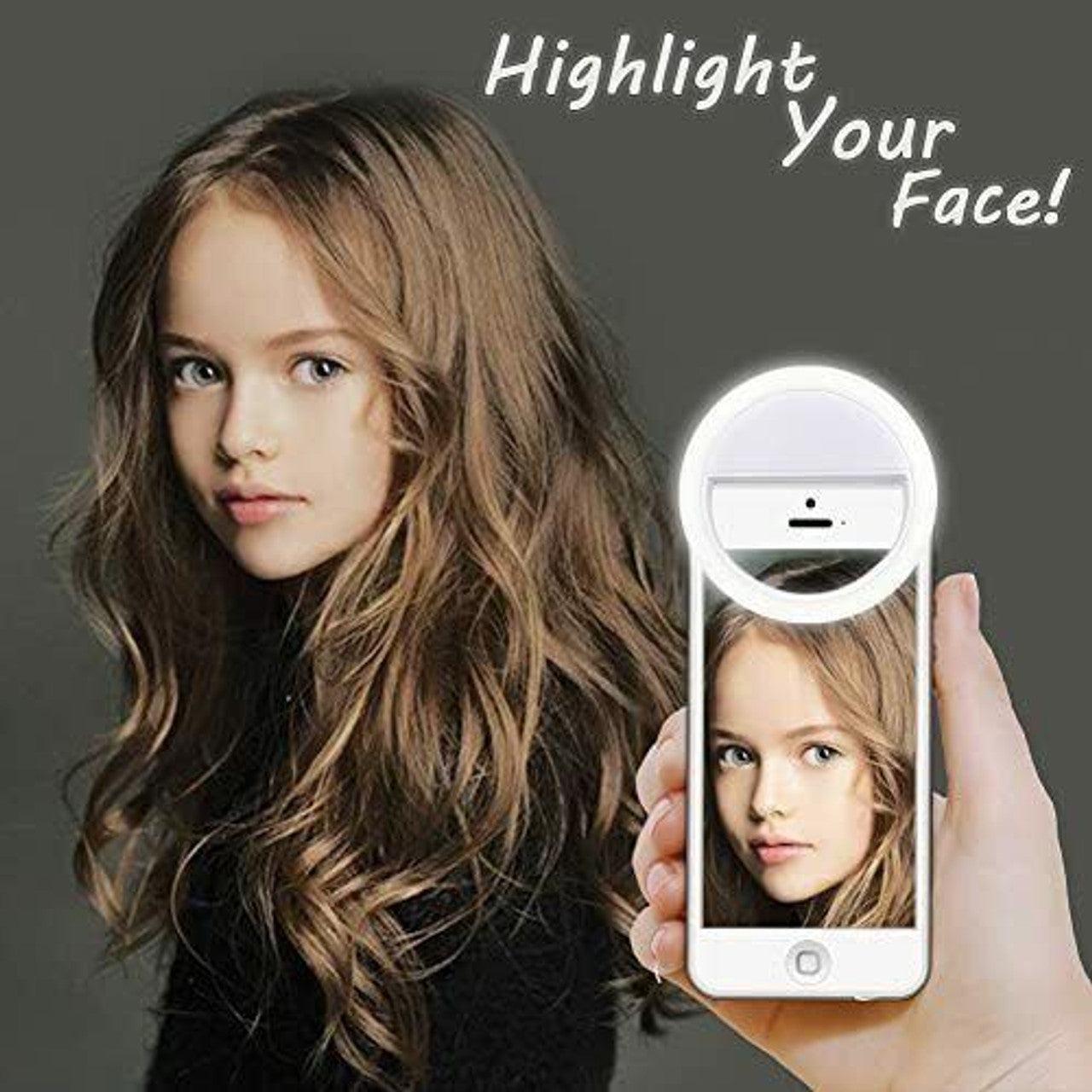 LST Selfie Ring Lighting Rechargeable 38 LED Dimmable Clip Light Portable Pack 2