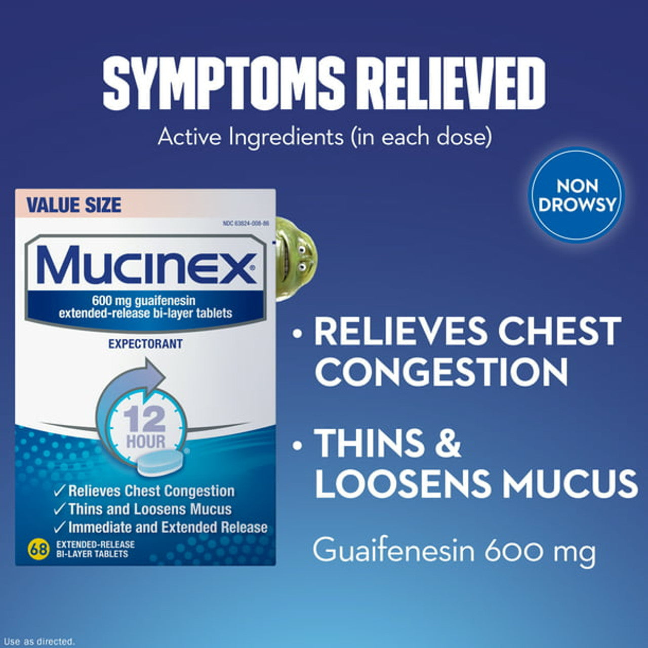 Mucinex 12 Hr Chest Congestion Expectorant, Tablets, 68ct - GOODSZON Discount Store