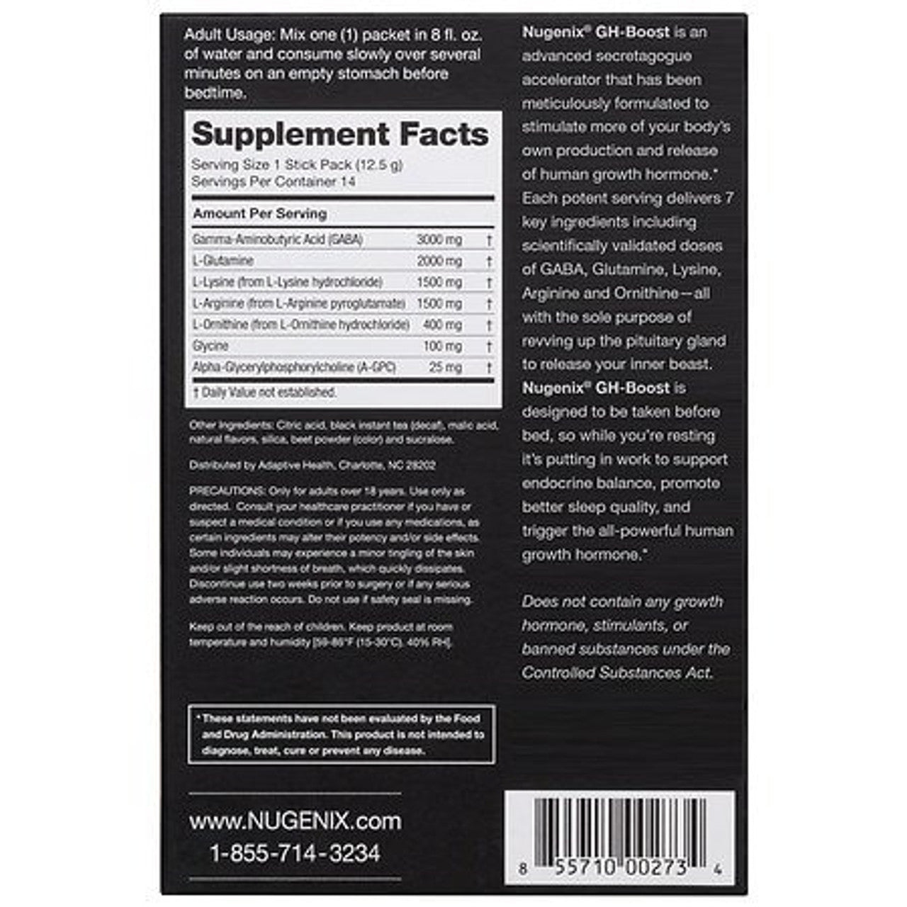 Nugenix GH-Boost, HGH Booster and Sleep Dietary Supplement for Men, Tea-Berry Blast, 14 Count - GOODSZON Discount Store