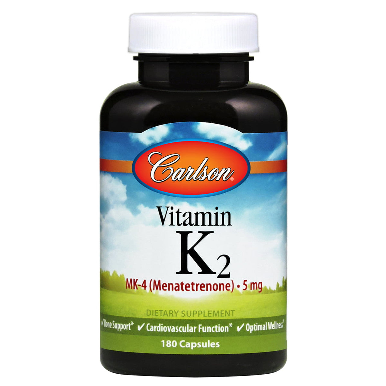 Carlson - Vitamin K2 as MK-4 (Menatetrenone), Vitamin K Supplement, Bone Support, Soy-Free, 180 Capsules - GOODSZON Discount Store