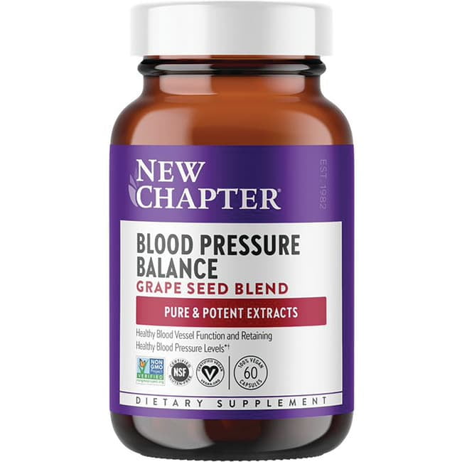 New Chapter Blood Pressure Balance Grape Seed Blend 60 Vegan Caps - GOODSZON Discount Store