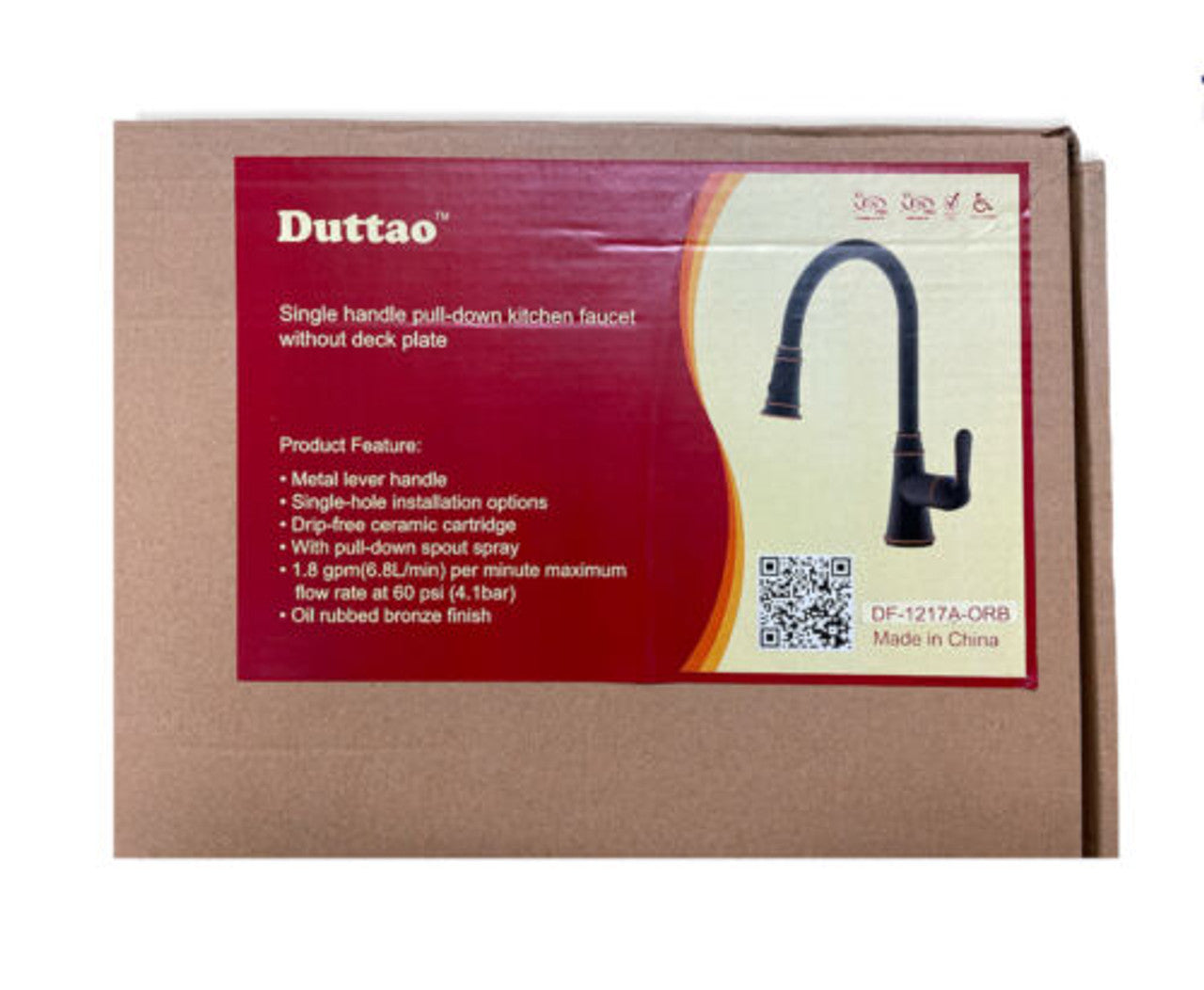 Duttao DF-1217A-ORB Single Handle Pull-Down Kitchen Faucet Without Deck Plate - GOODSZON Discount Store