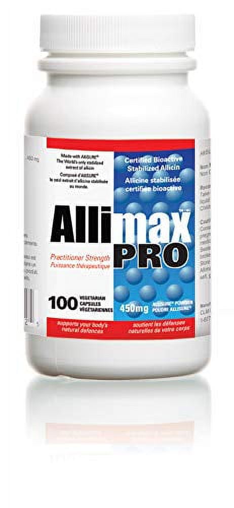 Allimax Pro 450mg 100 Vegicaps. Allicin Garlic Supplement to Support Your Body?s Immune Function. With Stabilized Allicin Extracted from Clean & Sustainable Spanish Grown Garlic. Professional Strength - GOODSZON Discount Store