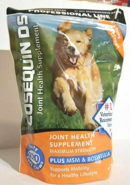 Cosequin Maximum Strength (DS) Plus MSM Joint Health Dog Supplement, 60 Soft Chews - GOODSZON Discount Store